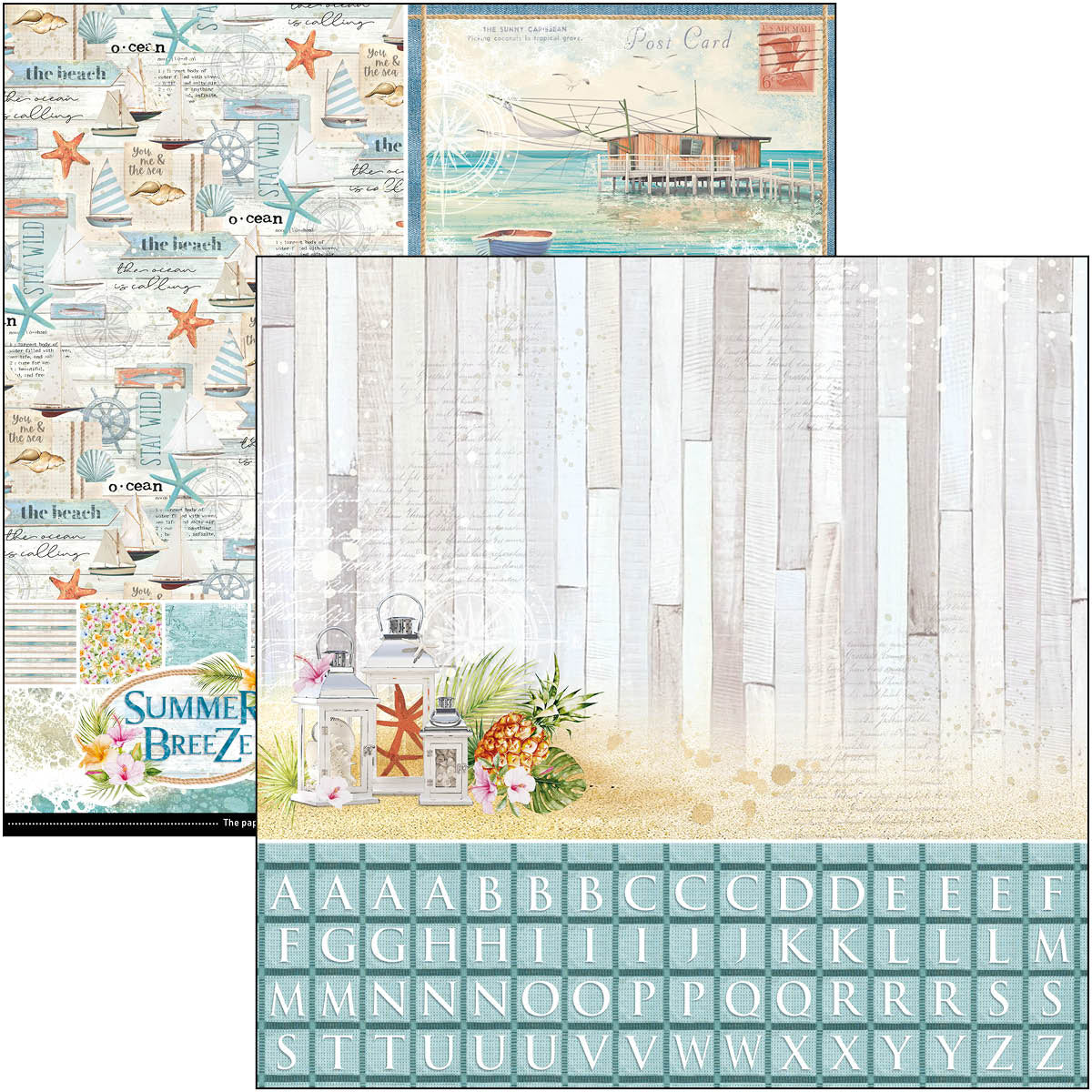 Ciao Bella Summer Breeze Patterns Pad 12"x12" 8/Pkg