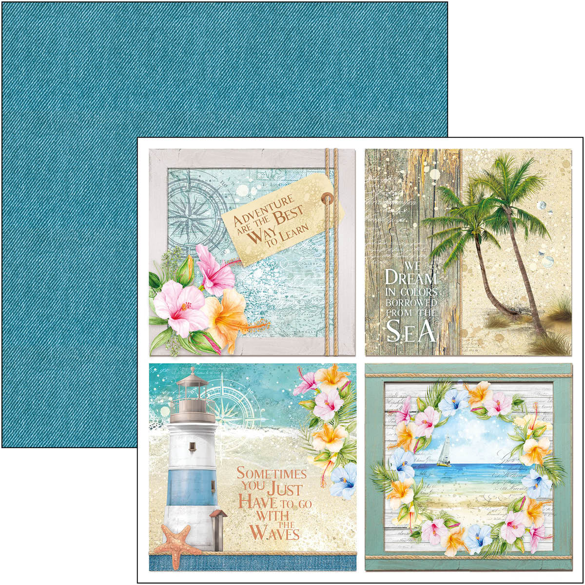 Ciao Bella Summer Breeze Patterns Pad 12"x12" 8/Pkg