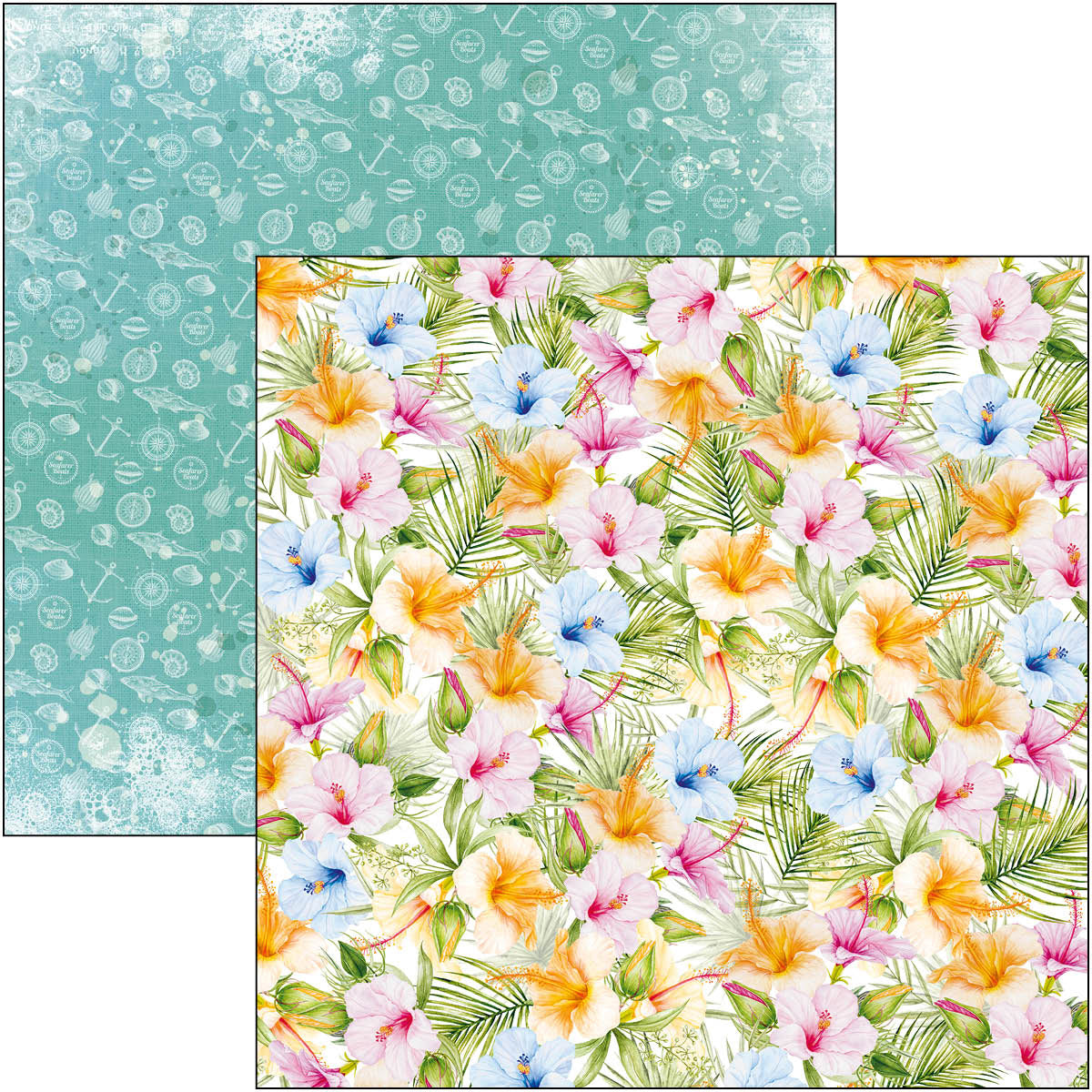 Ciao Bella Summer Breeze Patterns Pad 12"x12" 8/Pkg