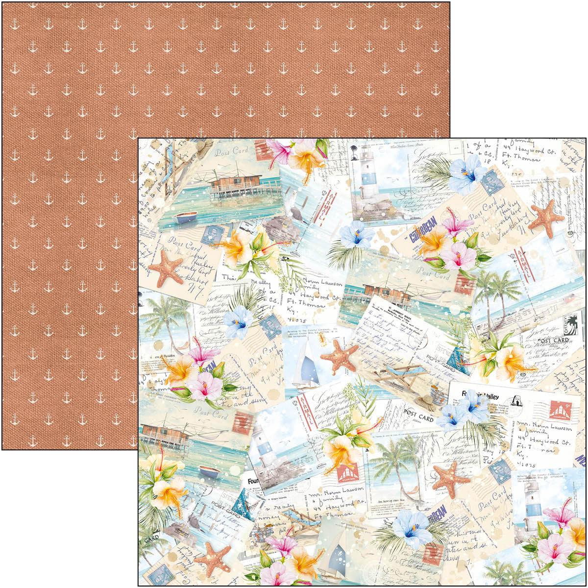 Ciao Bella Summer Breeze Patterns Pad 12"x12" 8/Pkg