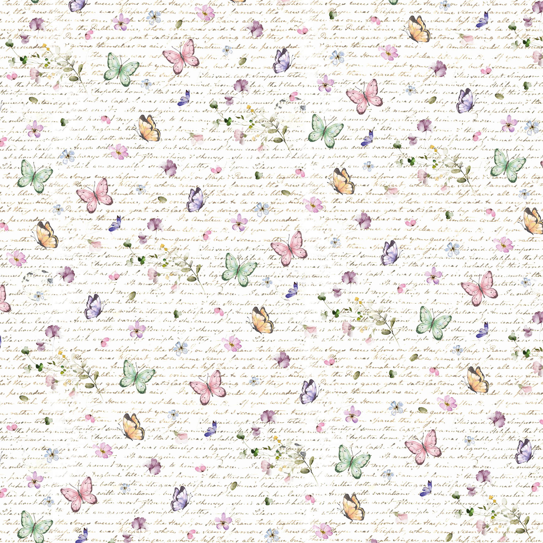 Ciao Bella Blooming Patterns Pad 12"x12" 8/Pkg