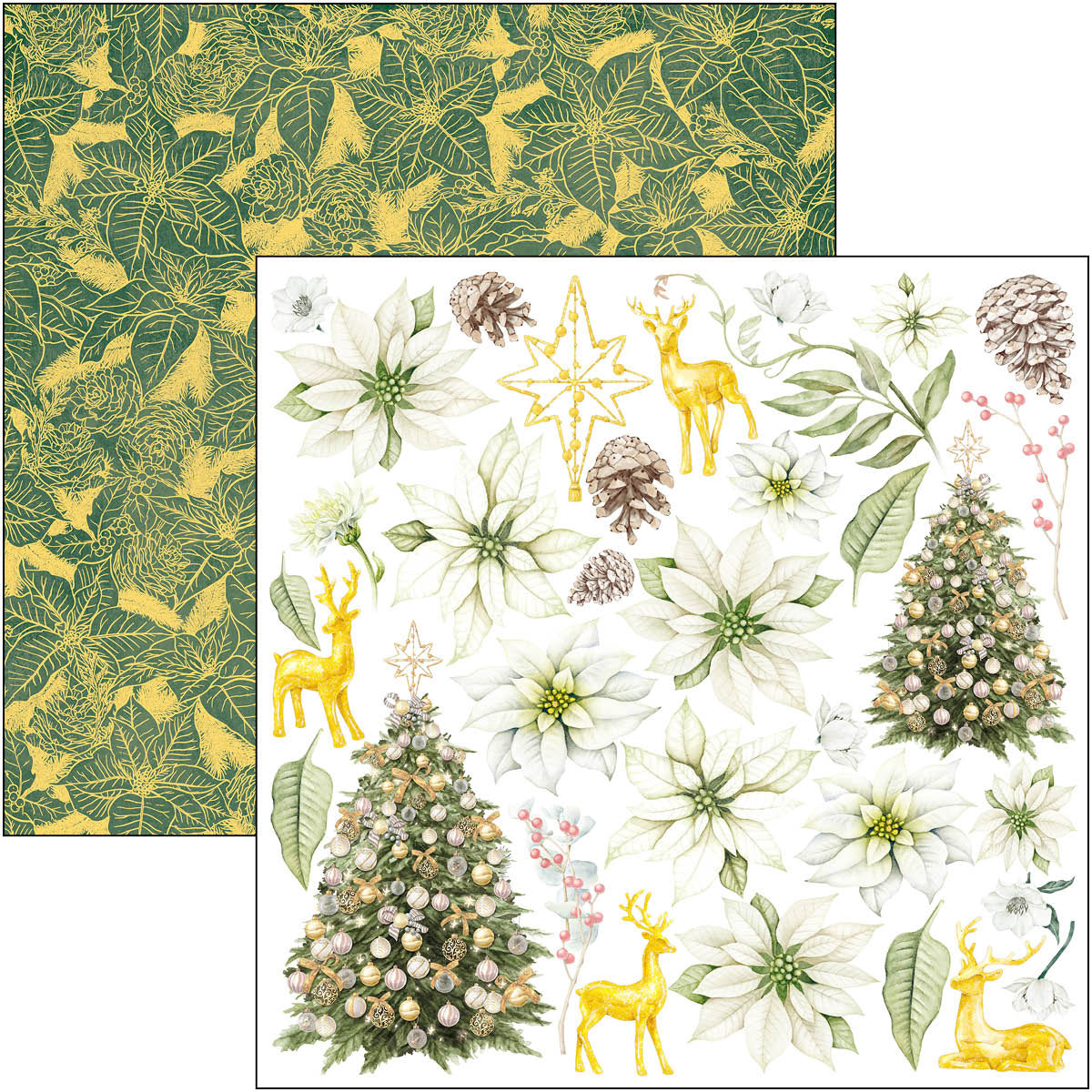 Ciao Bella Sparkling Christmas Patterns Pad 12"x12" 8/Pkg