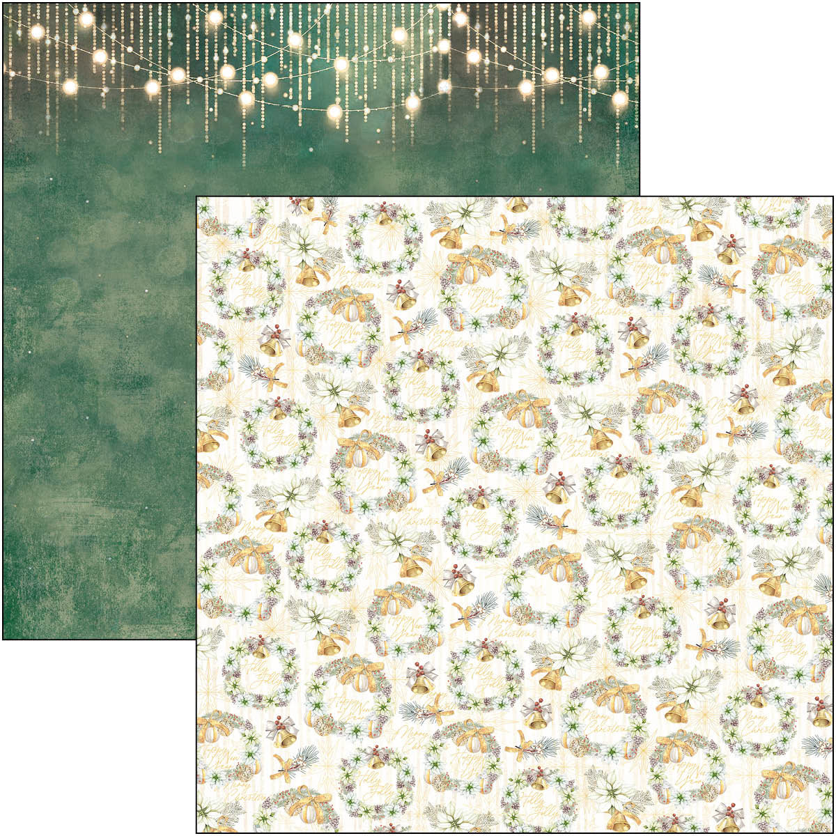 Ciao Bella Sparkling Christmas Patterns Pad 12"x12" 8/Pkg