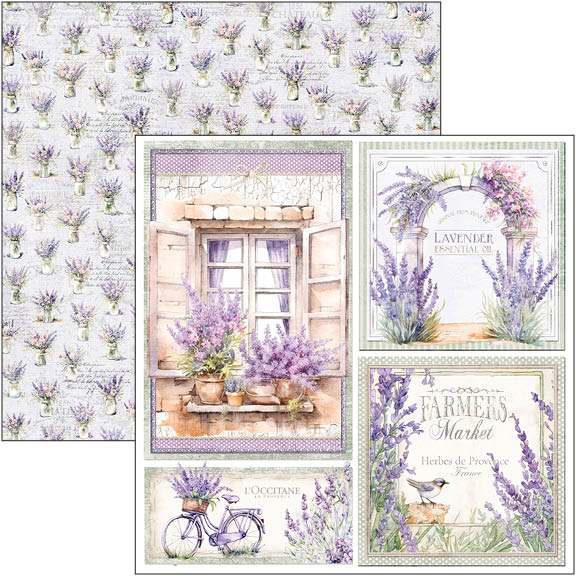 Morning In Provence Patterns Pad 12"x12" 8/Pkg