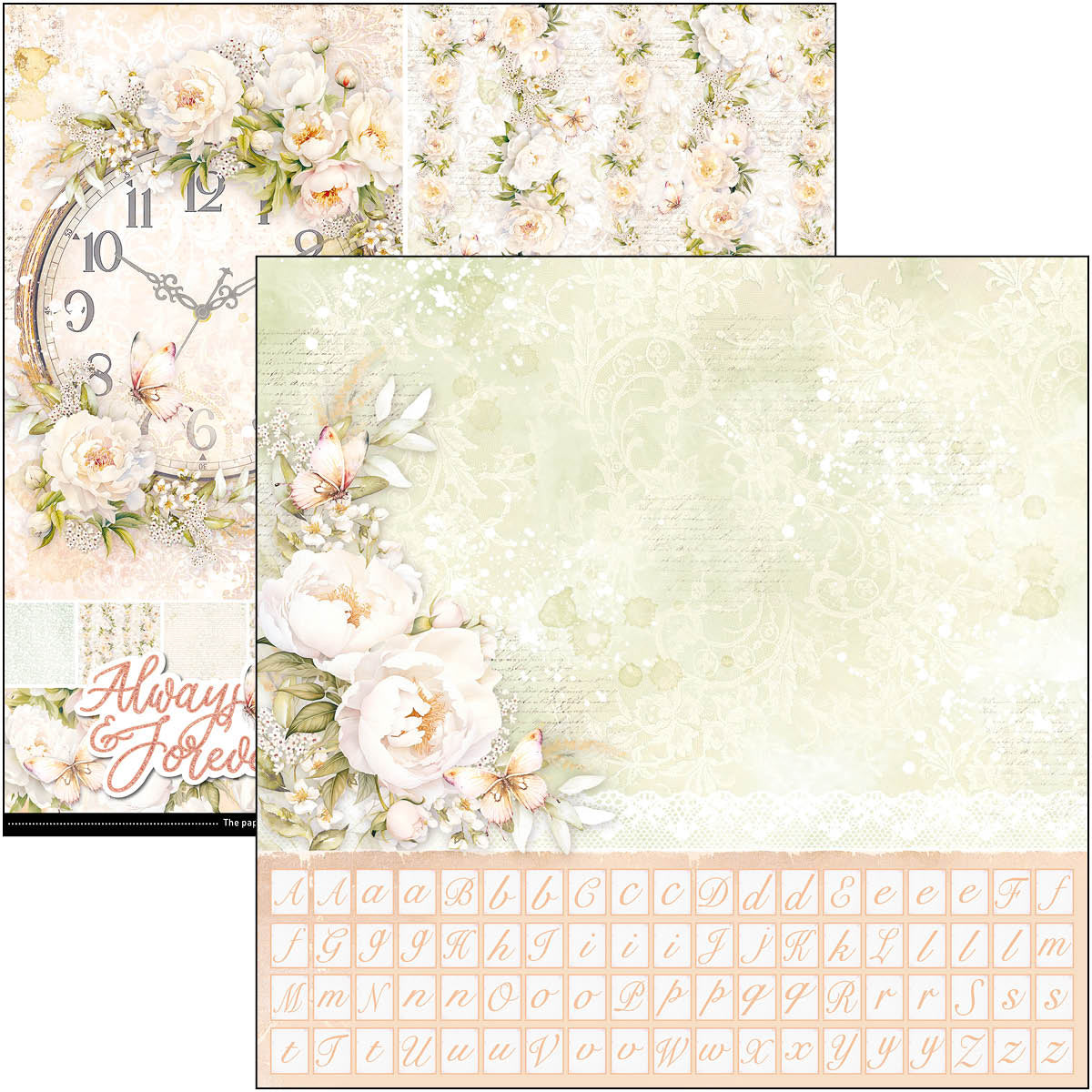 Always & Forever Patterns Pad 12x12 8/Pkg