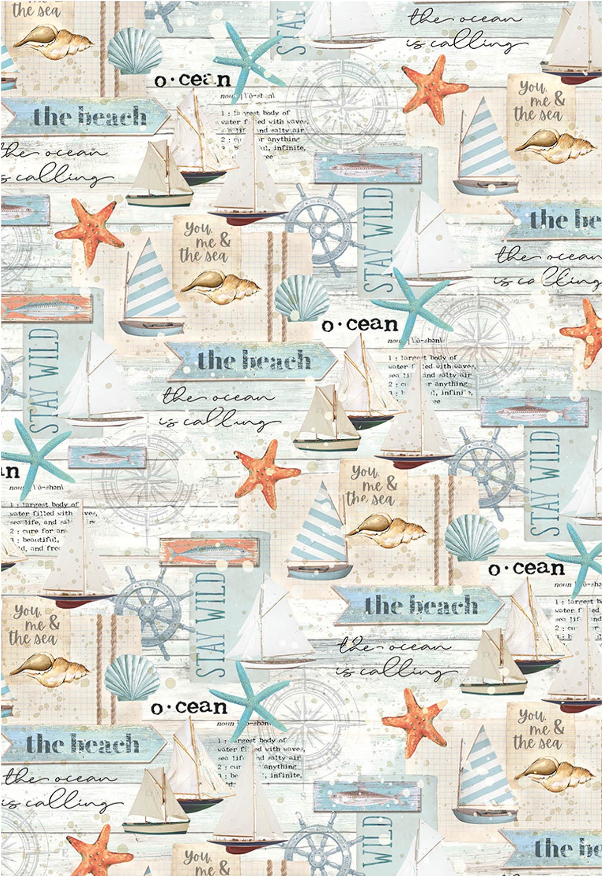 Ciao Bella Vellum Summer Breeze Paper Patterns A4 6/Pkg