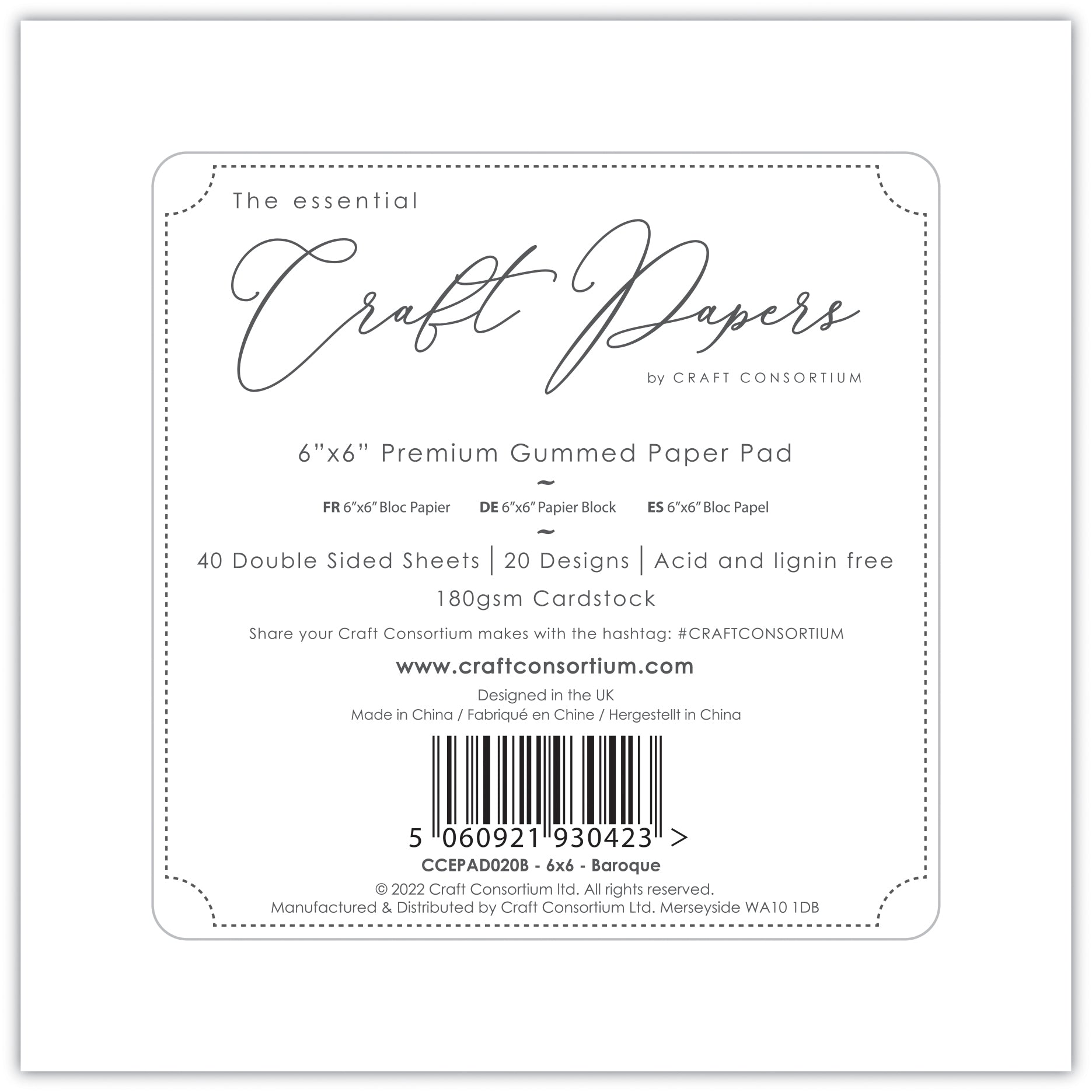 Baroque 6x6 Premium Paper Pad