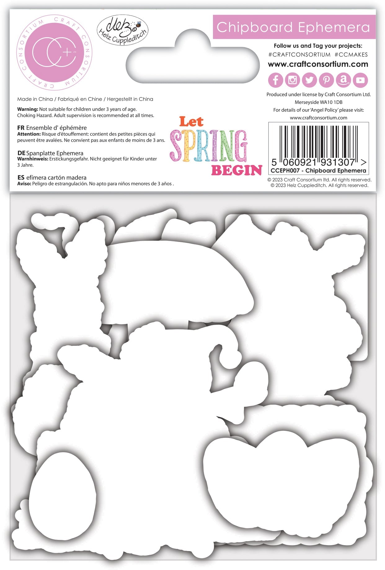 Craft Consortium Let Spring Begin - Chipboard Ephemera