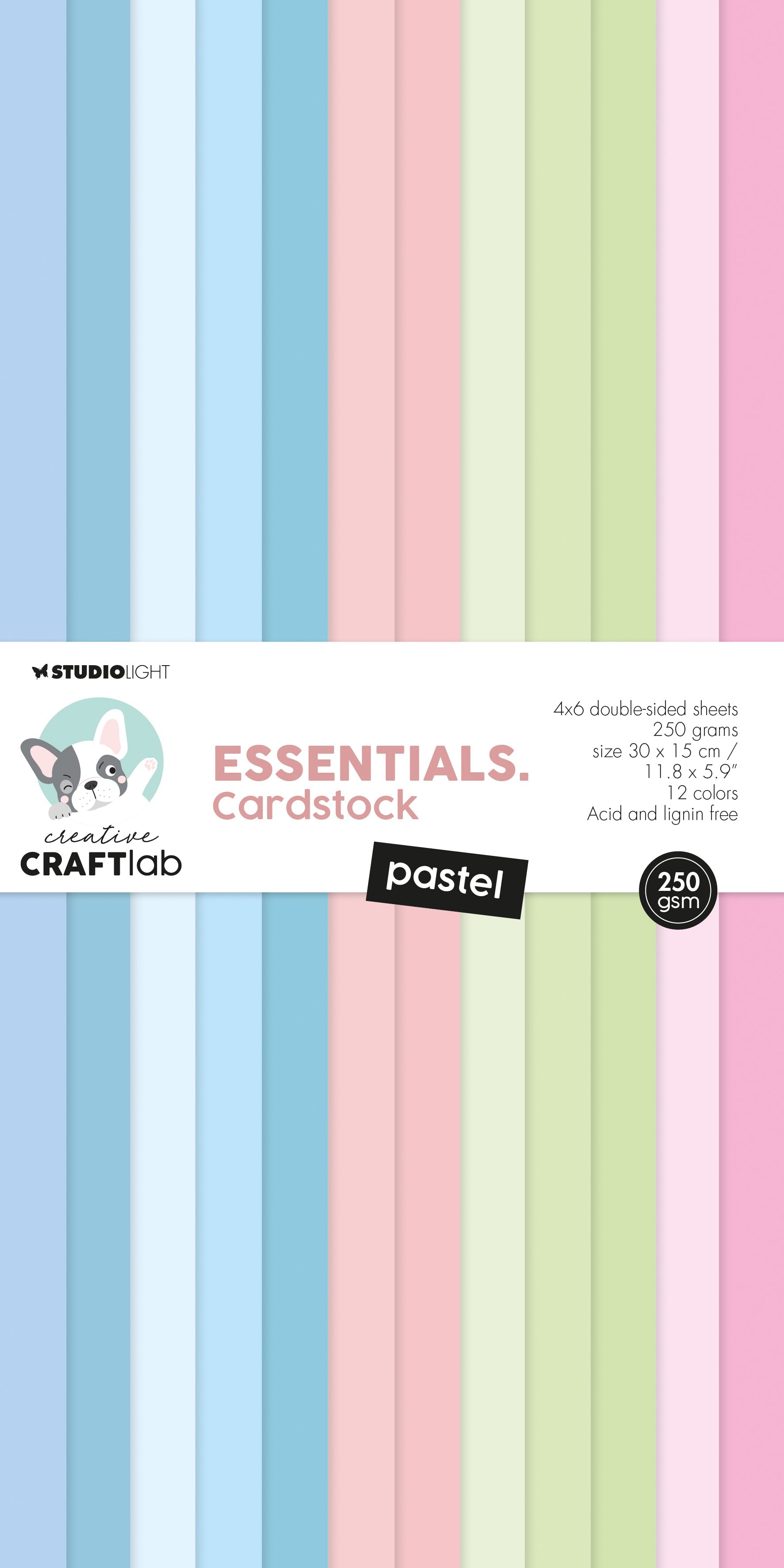 CCL Paper Pad Pastel 250gsm Essentials 300x150x9mm 24 SH nr.127