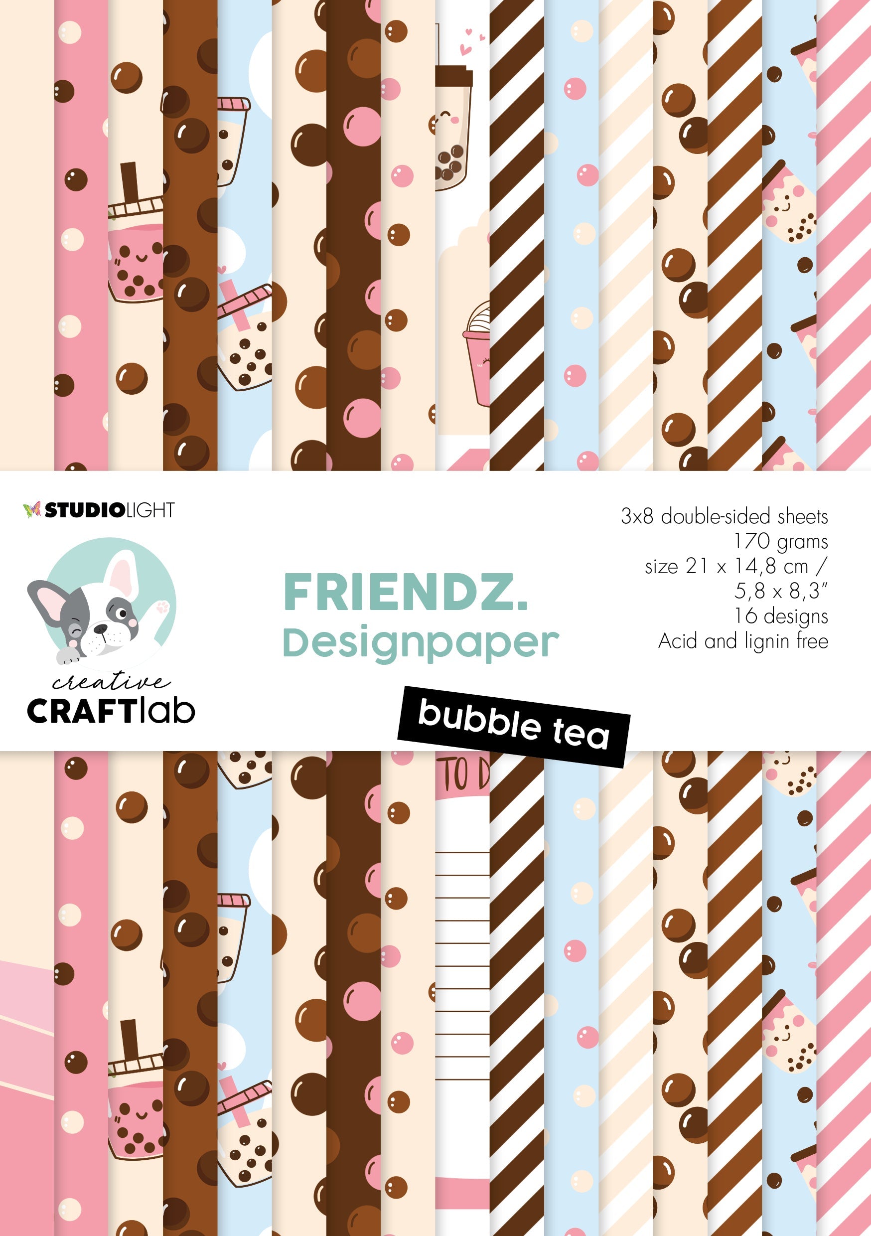 CCL Paper Pad Bubble Tea Friendz 210x148xmm 24 SH nr.116