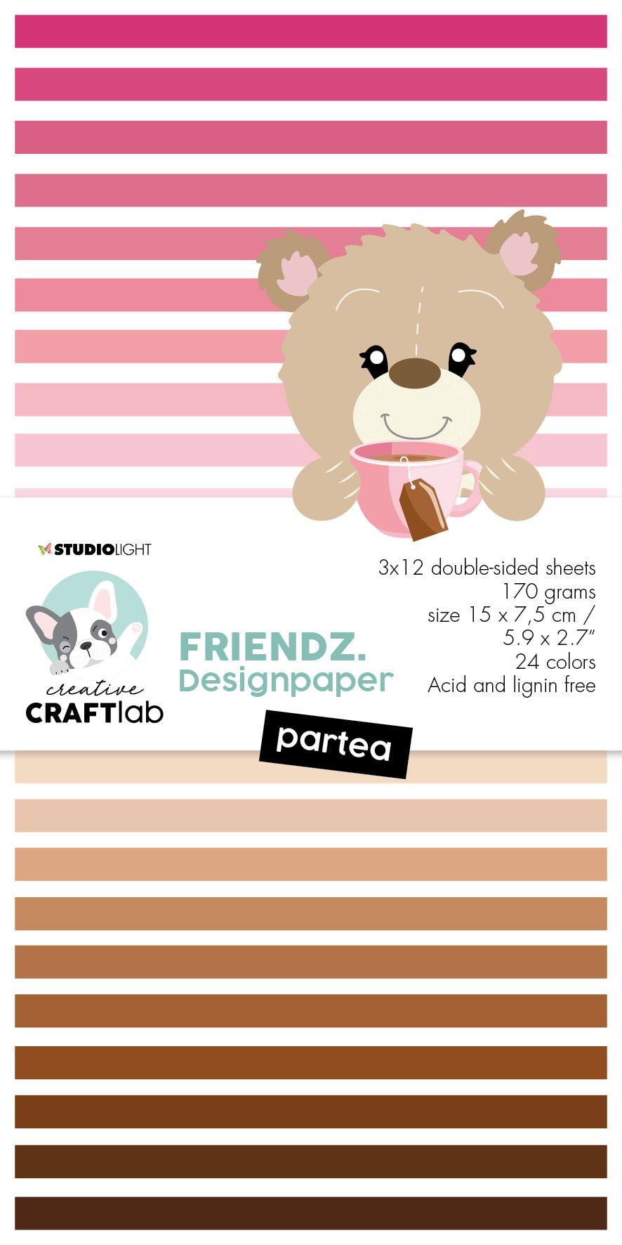 CCL Mini Paper Pad Partea Friendz 150x75x9mm 24 SH nr.117