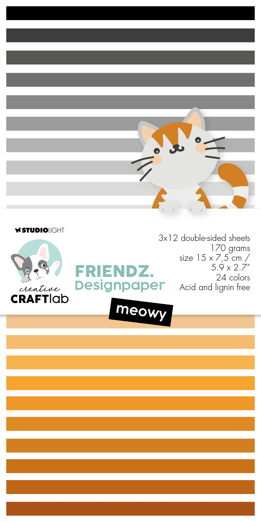 CCL Paper Pad Meowy Friendz 150x75x9mm 36 SH nr.120