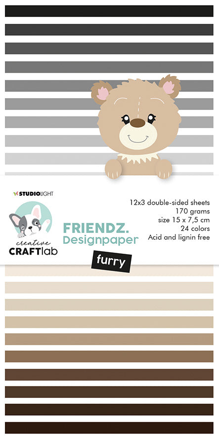 CCL Paper Pad Furry Browns Friendz 150x75x9mm 24 SH nr.65