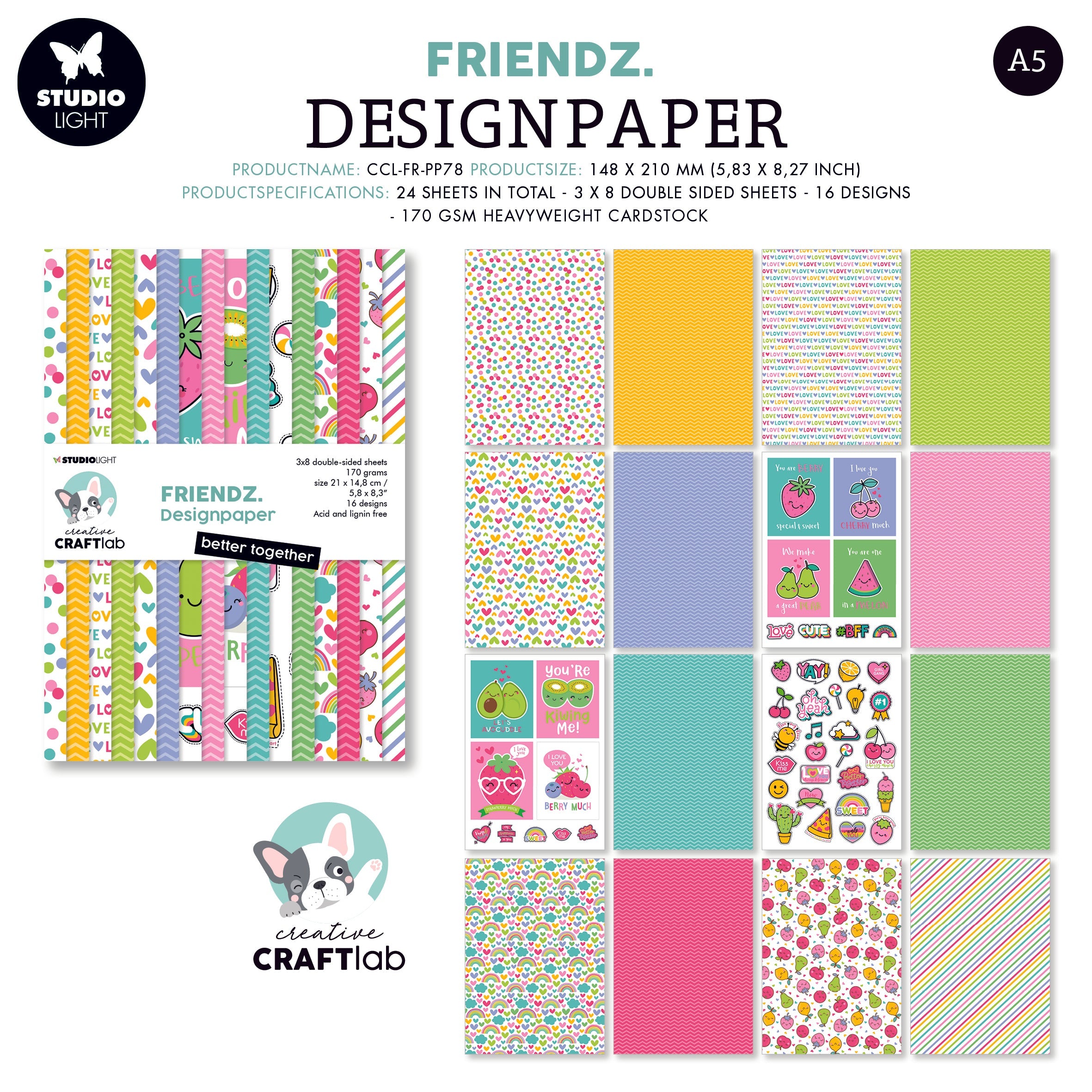 CCL Paper Pad Better Together Friendz 210x148x9mm 24 SH nr.78