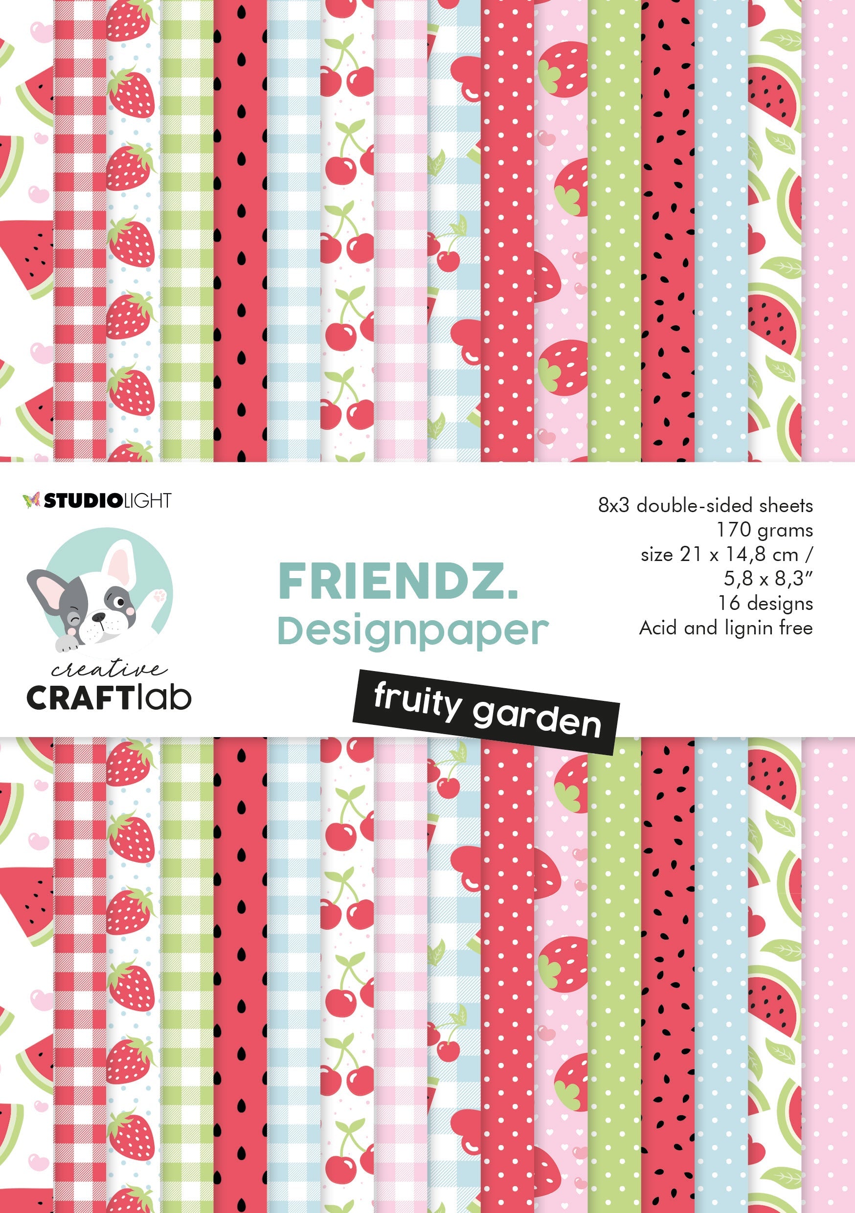 CCL Paper Pad Fruity Garden Friendz 210x148xmm 24 SH nr.81