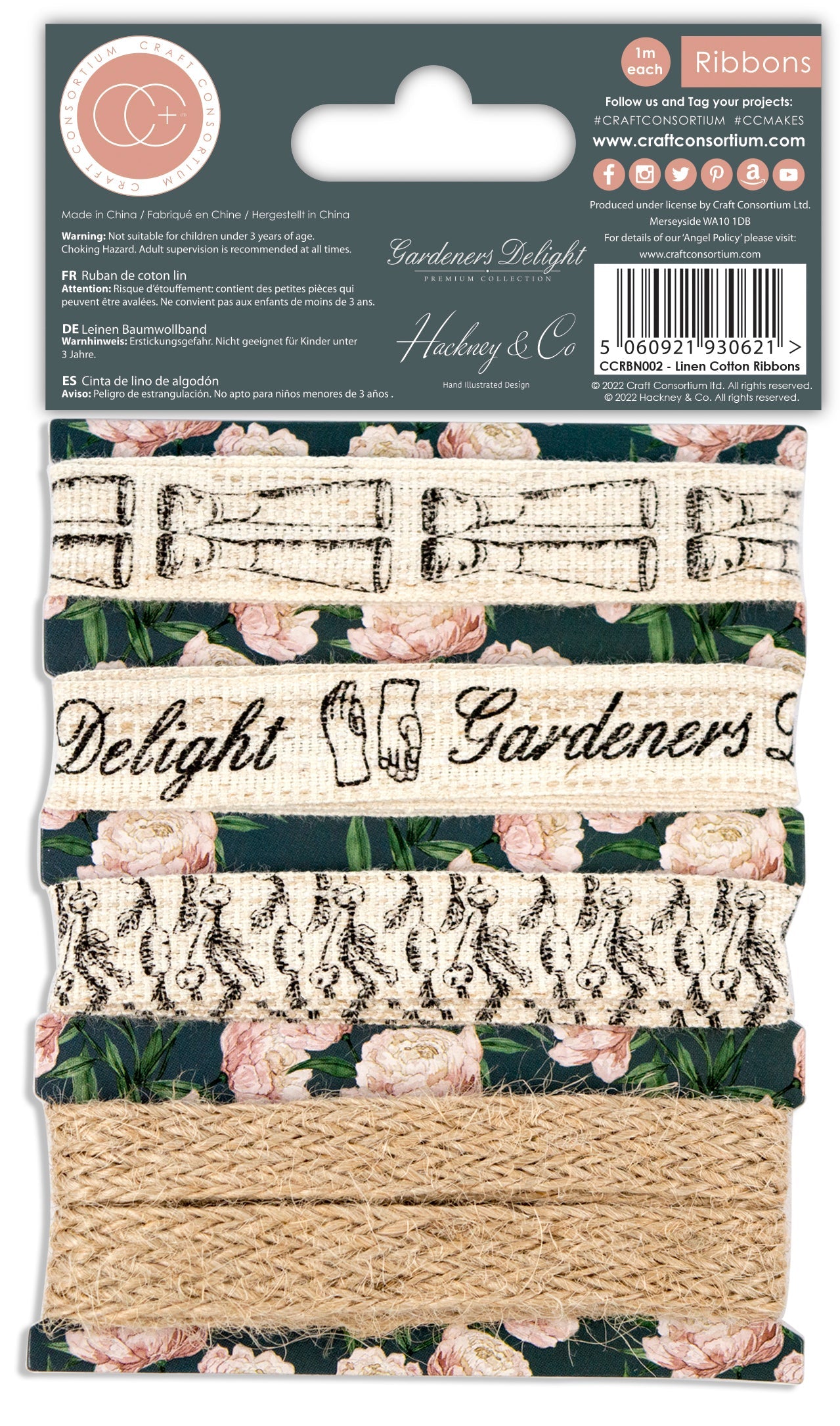 Craft Consortium Gardeners Delight - Lace Ribbons