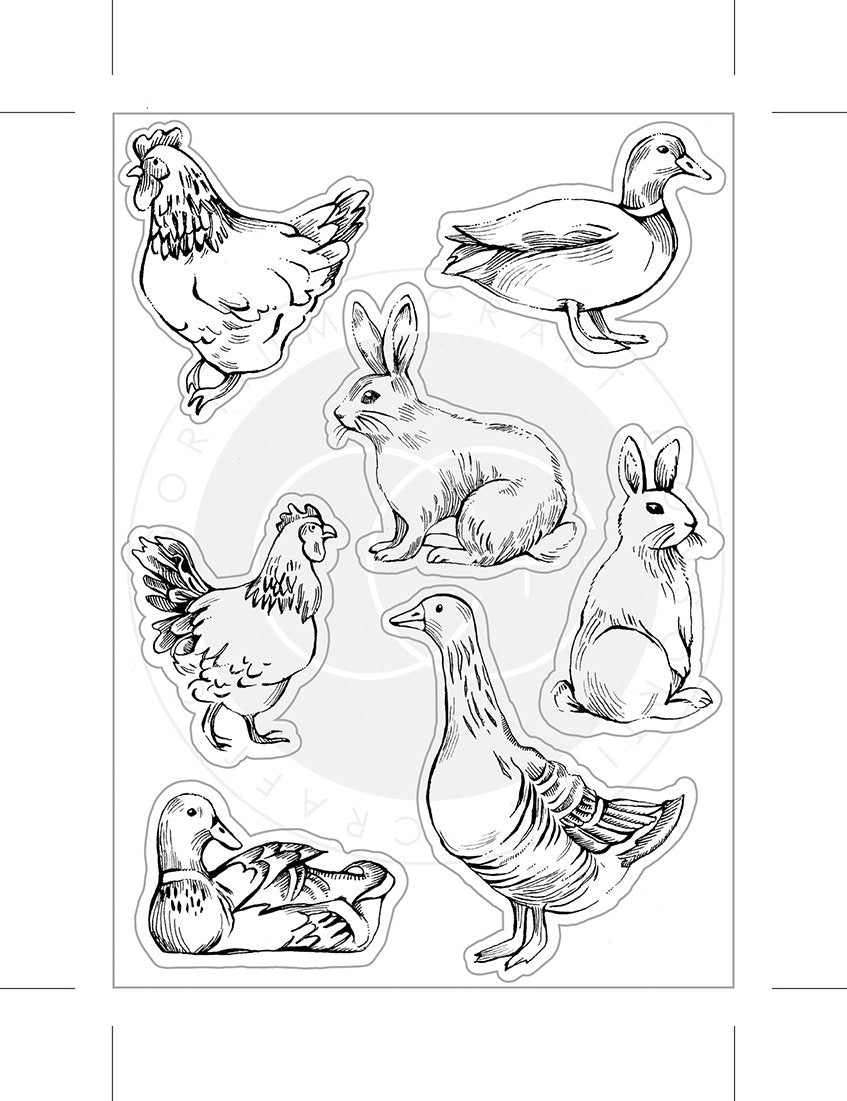 Farm Meadow - Stamp Set - Animals