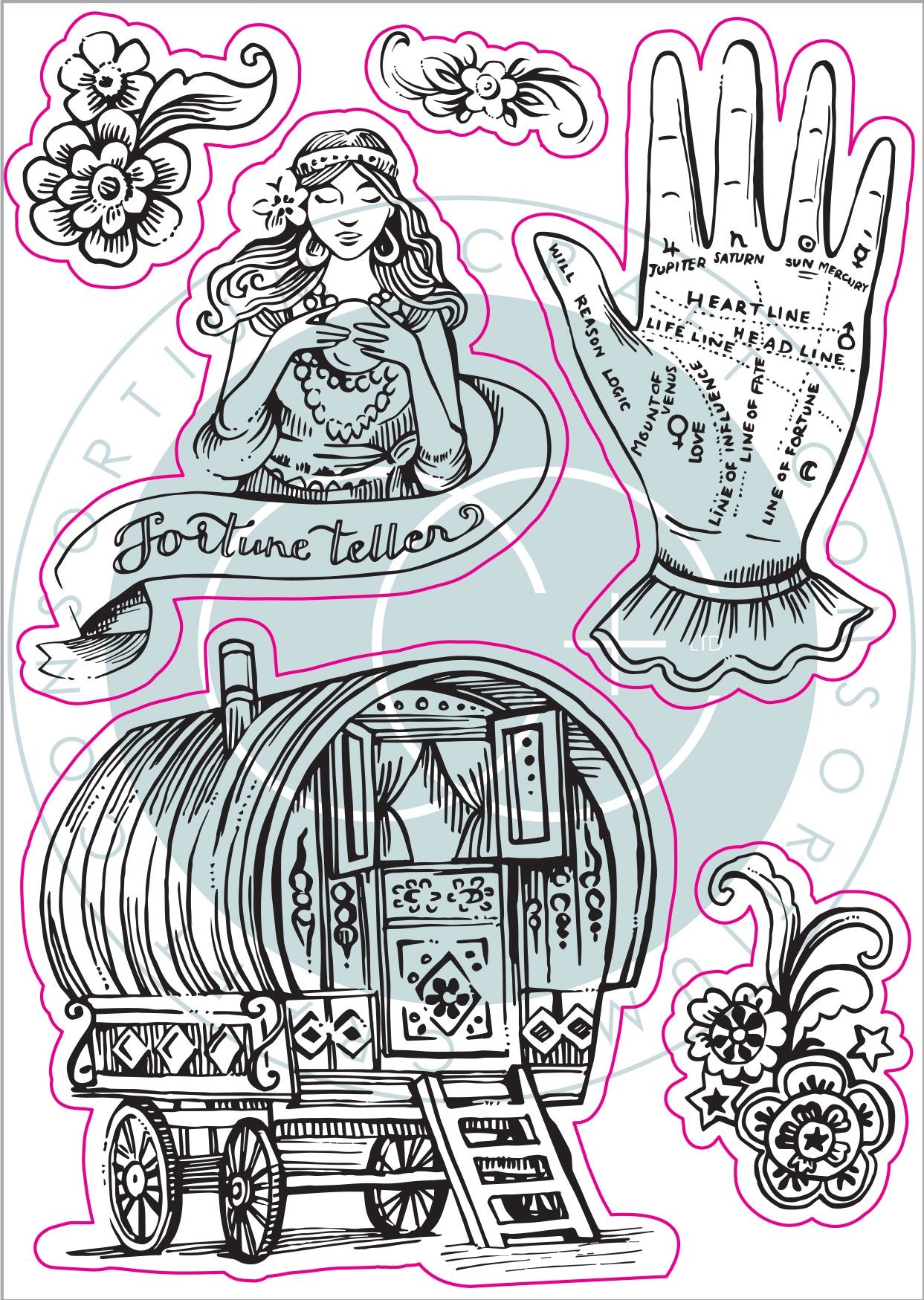 Circus - Stamp Set - Fortune Teller