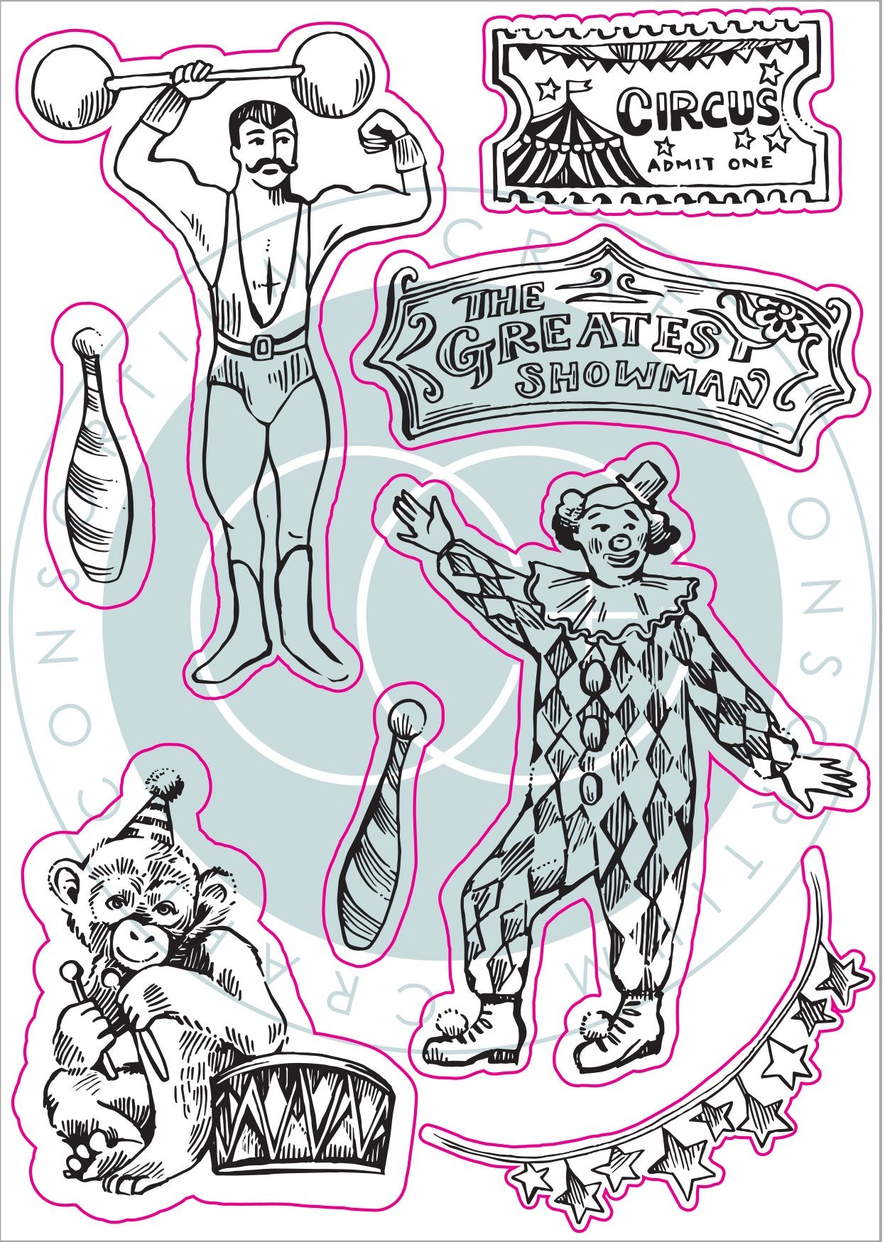 Circus - Stamp Set - Greatest Show