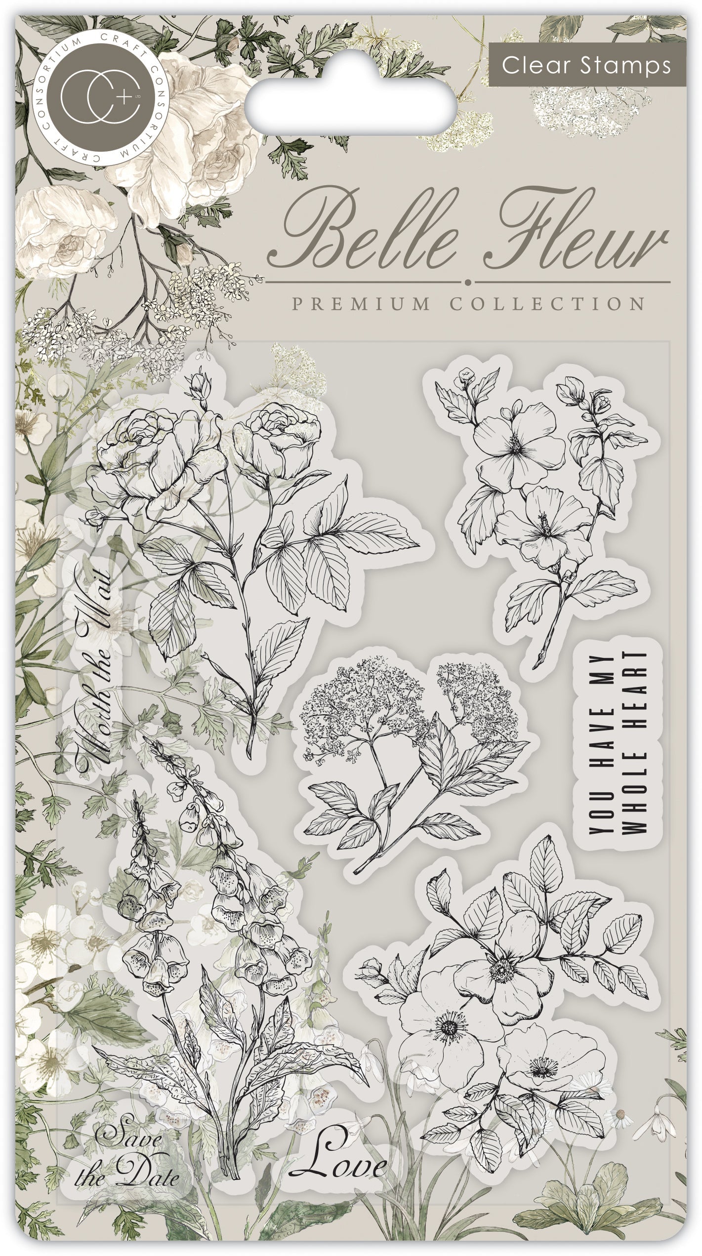 Craft Consortium Belle Fleur - Stamp Set