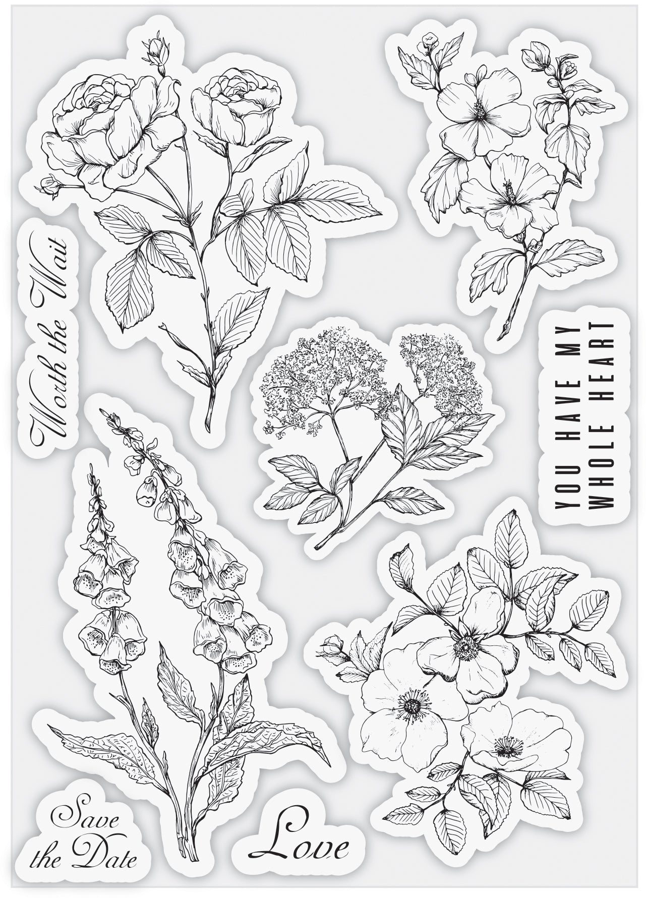 Craft Consortium Belle Fleur - Stamp Set