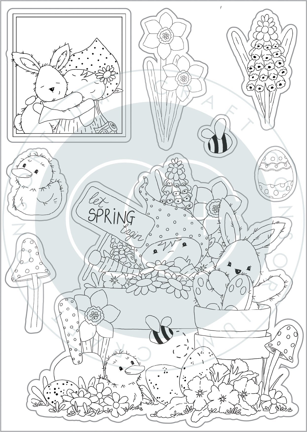 Craft Consortium Let Spring Begin - Stamp Set - Let Spring Begin