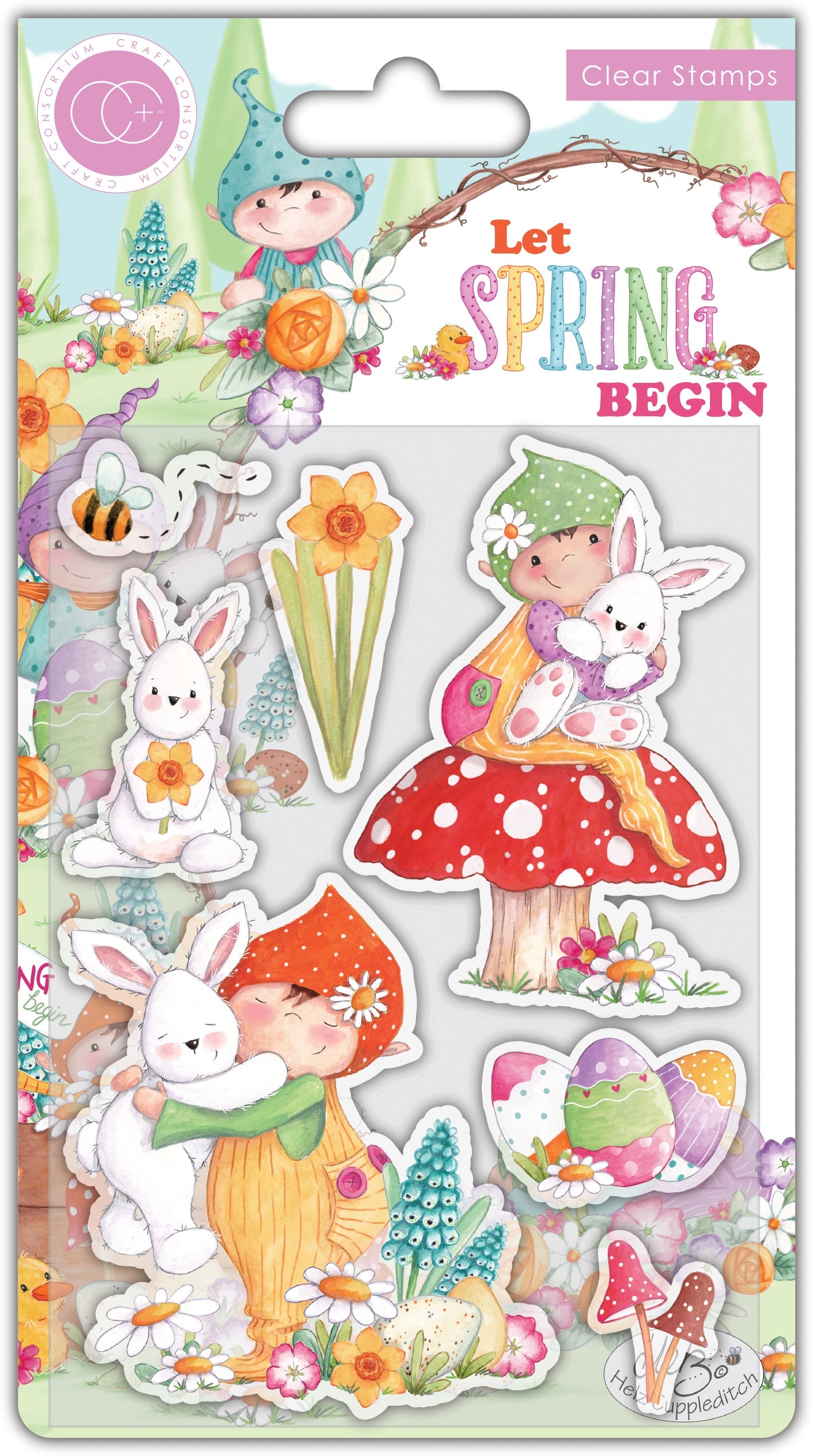 Craft Consortium Let Spring Begin - Stamp Set - Bunny