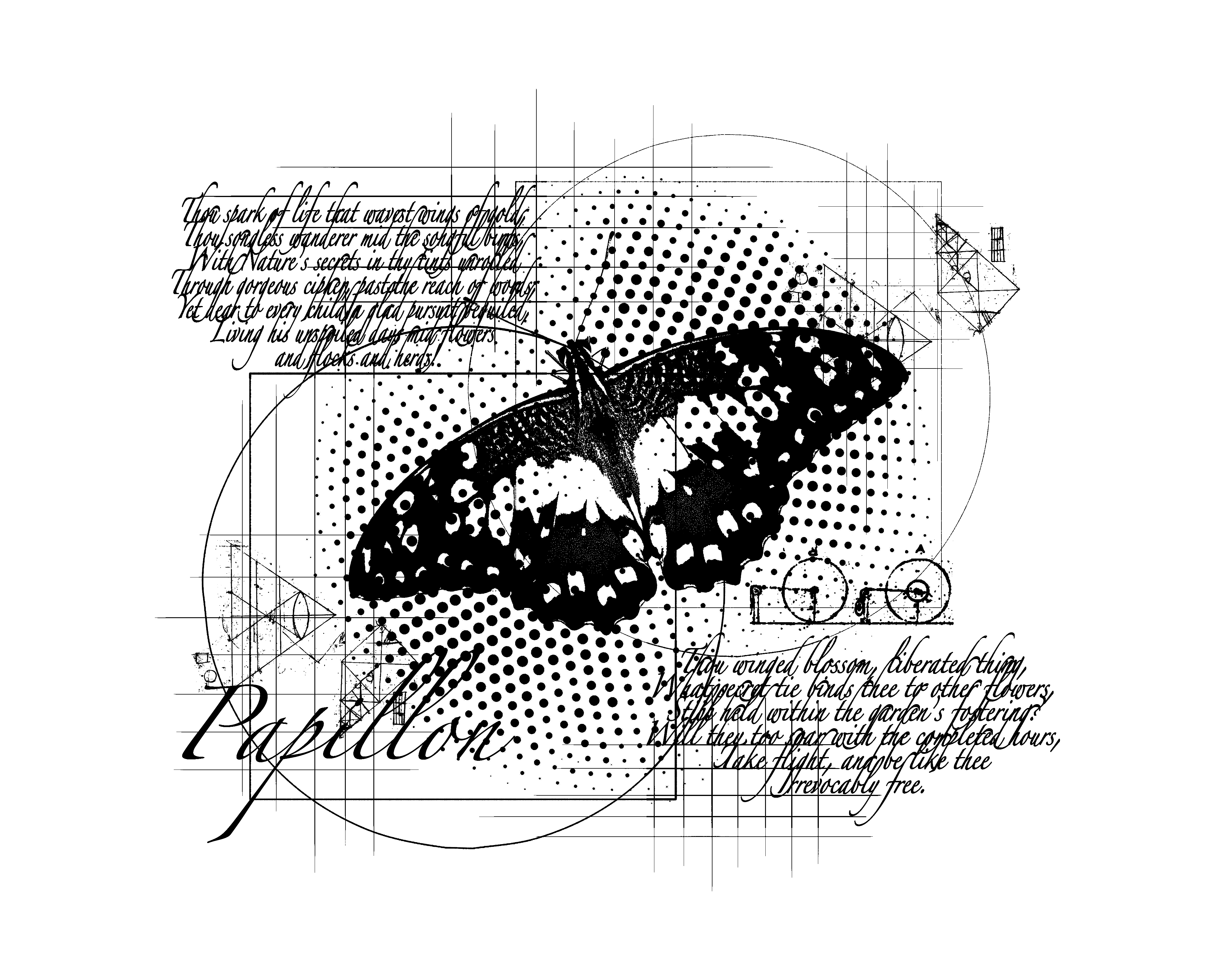 Creative Expressions Andy Skinner Papillon Dreams  4.6 in x 4.0 in Rubber Stamp