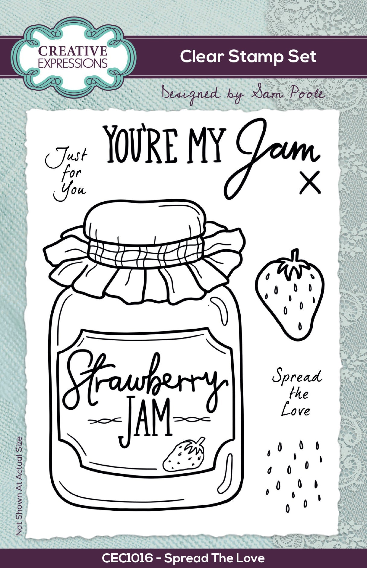 Creative Expressions Sam Poole Spread The Love 6 in x 4 in Clear Stamp Set