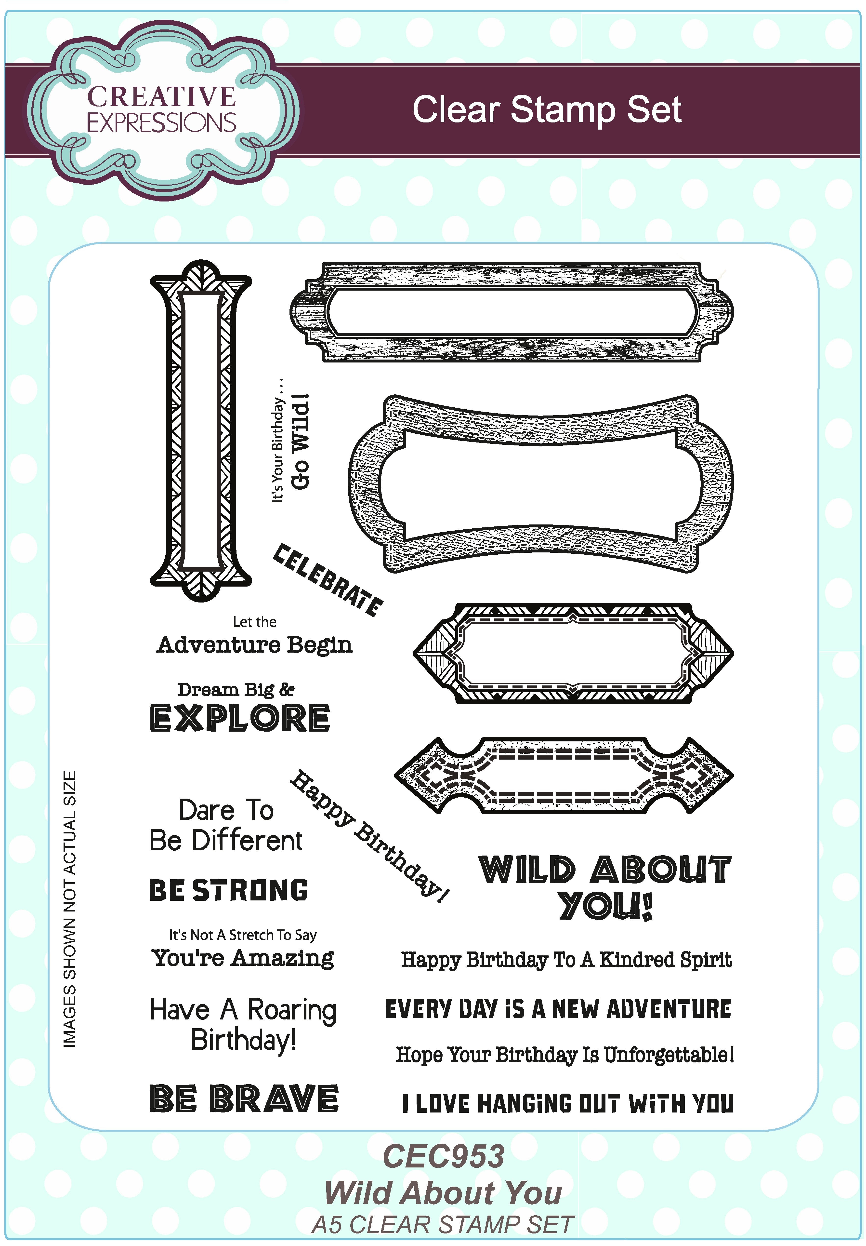 Wild About You A5 Clear Stamp Set