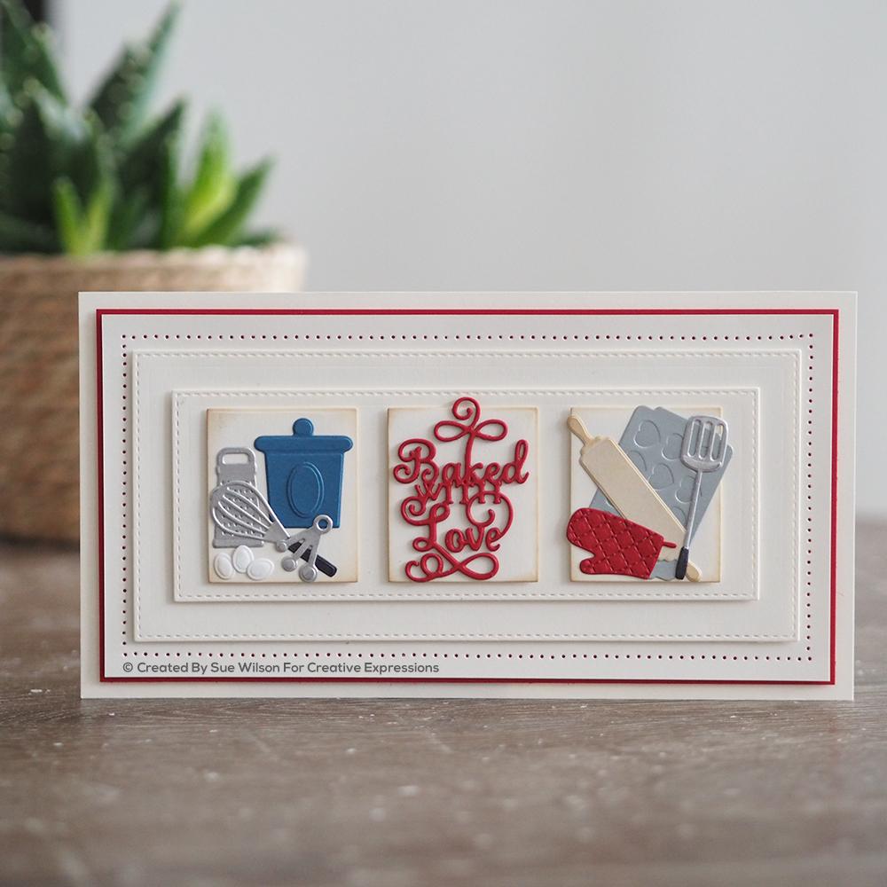 Sue Wilson Slimline Stitched Rectangle Frames Craft Die