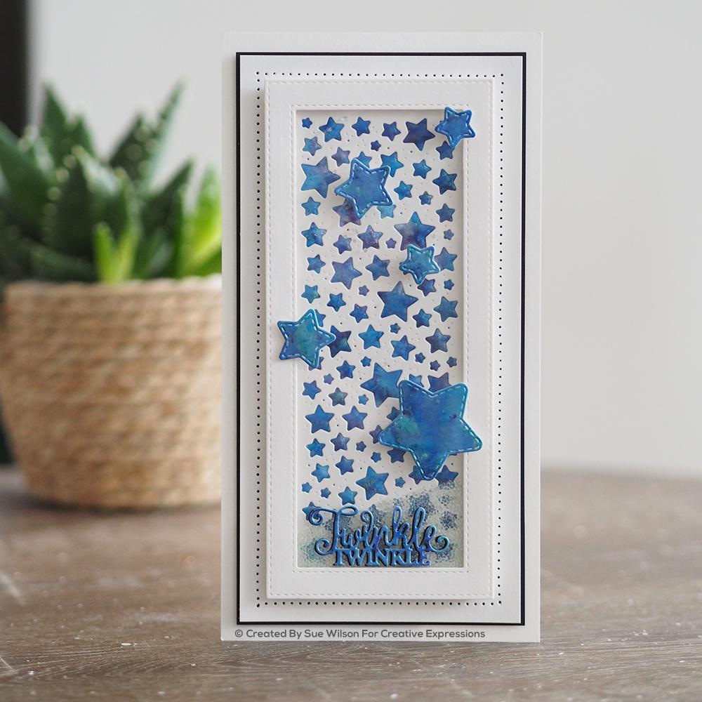 Sue Wilson Slimline Stars Background Craft Die