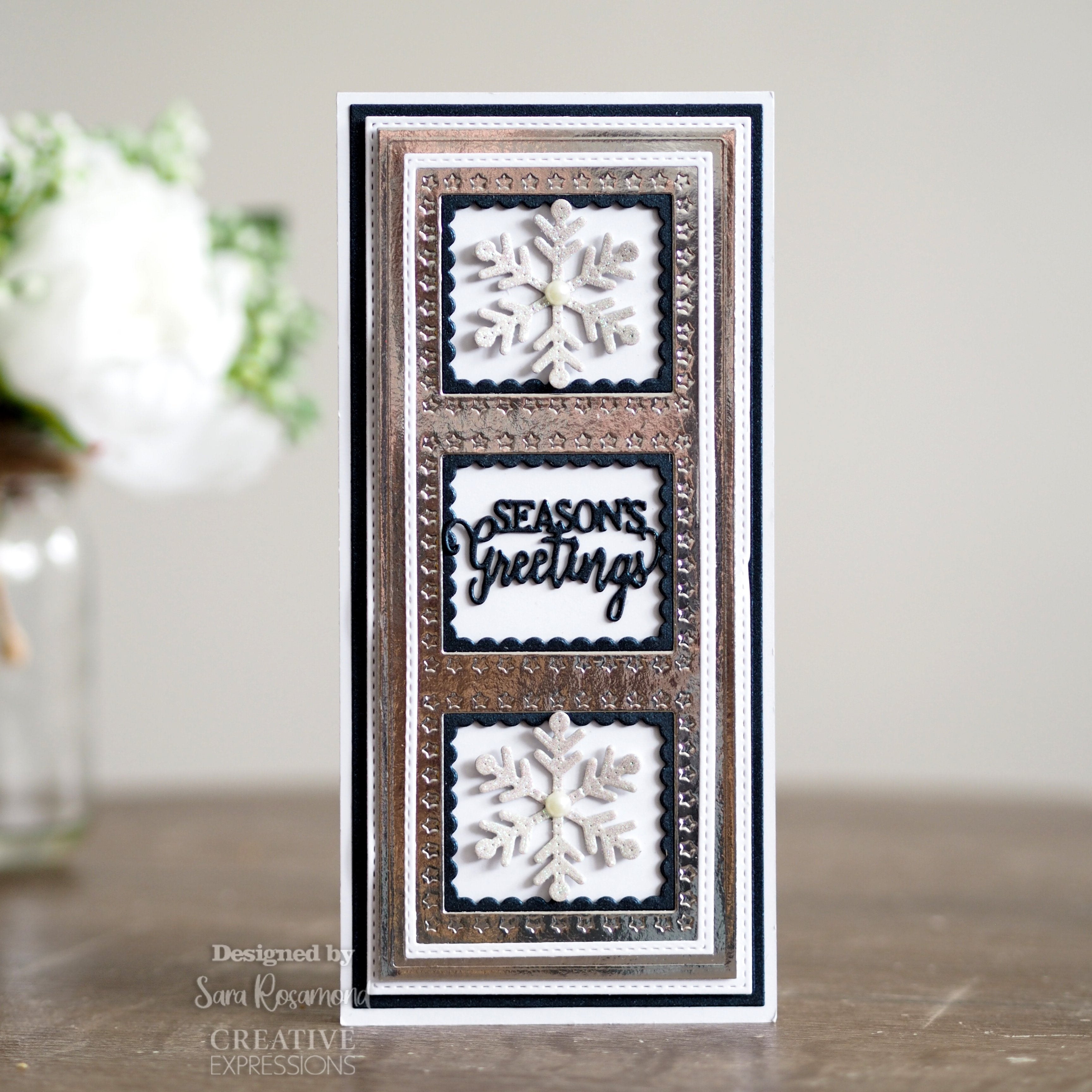 Creative Expressions Sue Wilson Slimline Stars Rectangle Aperture Trio Craft Die