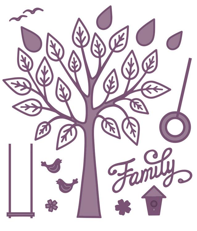 Finishing Touches Collection Family Tree Die