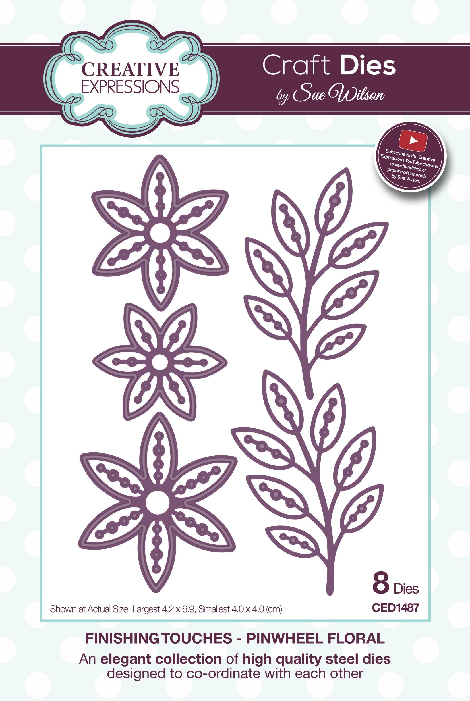 Finishing Touches Collection Pinwheel Floral Die