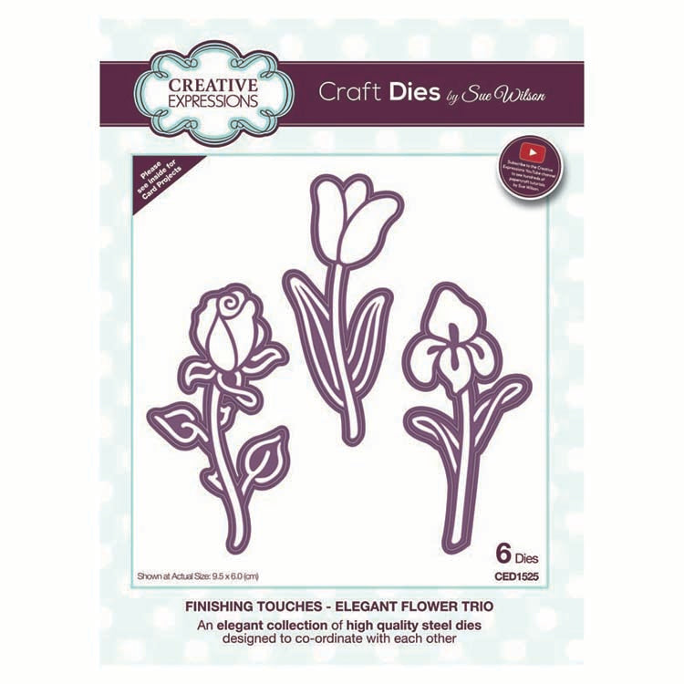 Dies by Sue Wilson Finishing Touches Collection Elegant Flower Trio