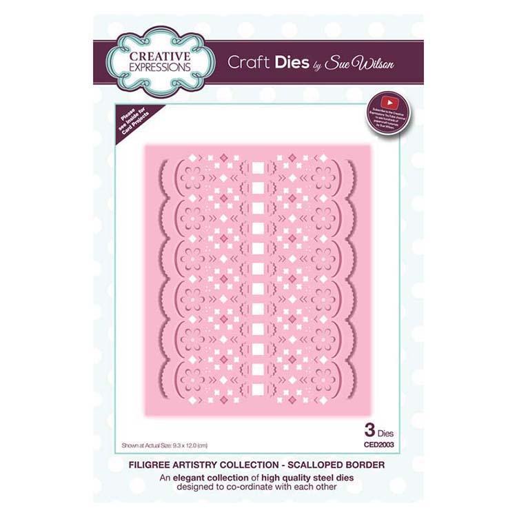 Dies by Sue Wilson Filigree Artistry Collection Scalloped Border