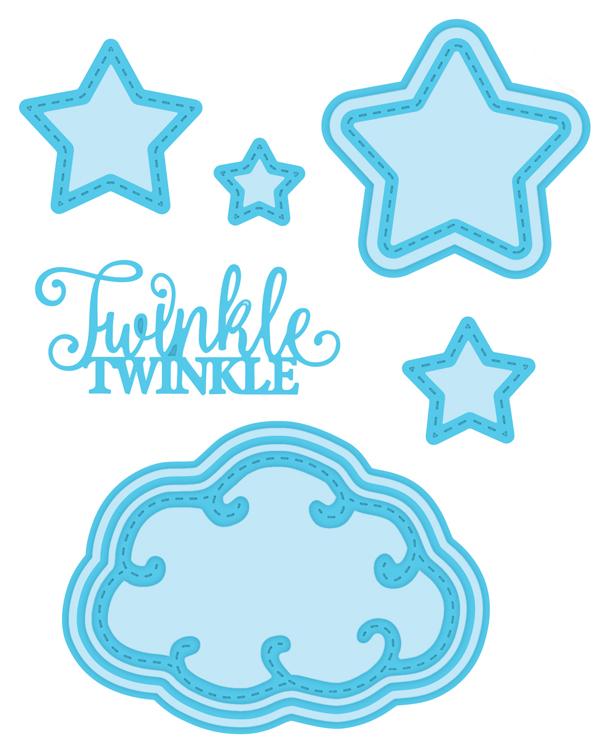 Fillables Collection Twinkle Twinkle Clouds and Stars Die