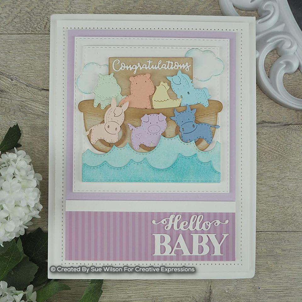 Dies by Sue Wilson Noble Sentiments Collection New Born Sentiments