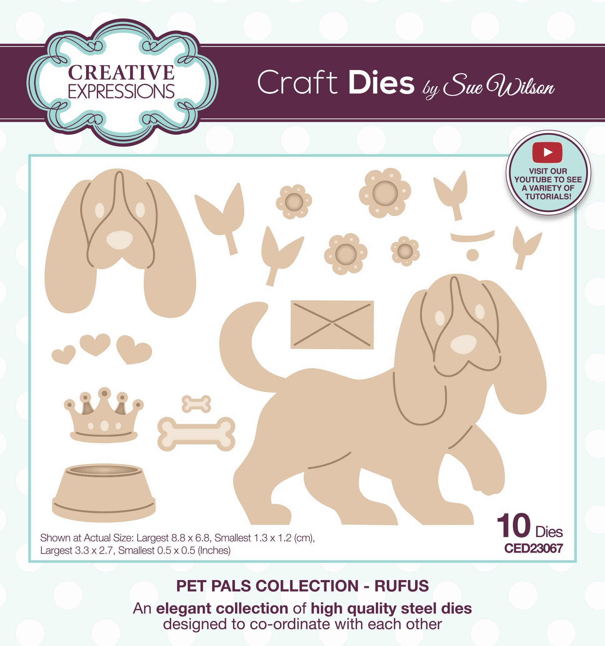 Creative Expressions Sue Wilson Pet Pals Rufus Craft Die