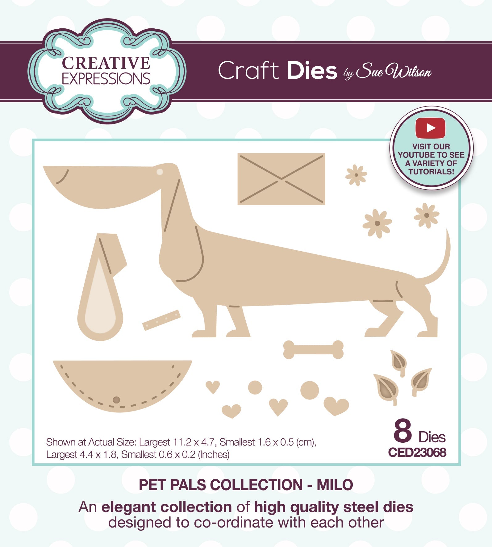 Creative Expressions Sue Wilson Pet Pals Milo Craft Die