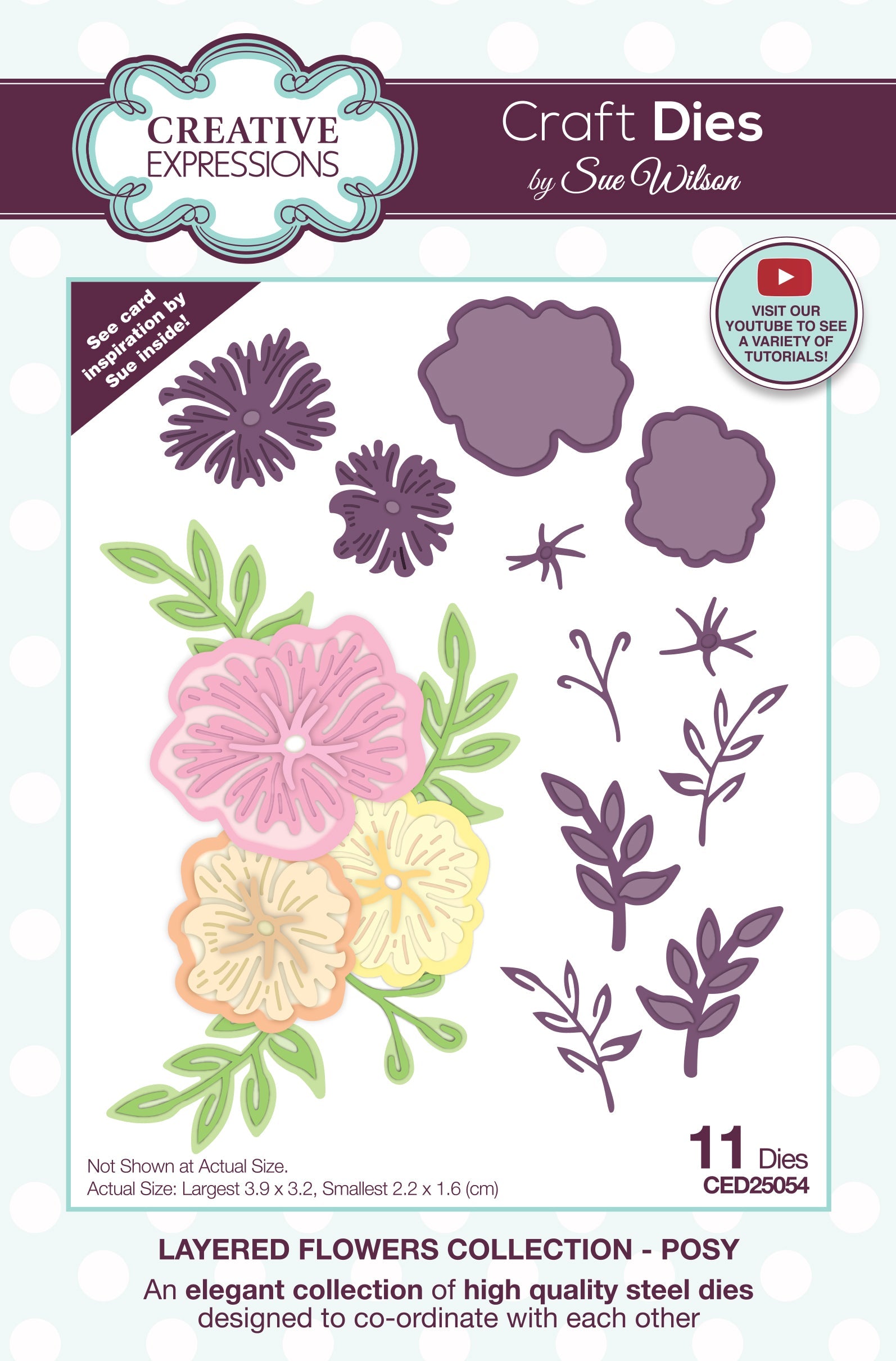 Creative Expressions Sue Wilson Layered Flowers Collection Posy Craft Die