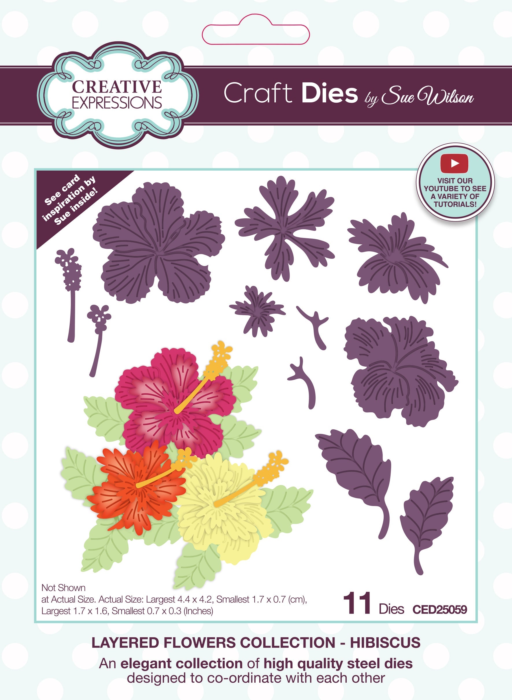 Creative Expressions Sue Wilson Layered Flowers Collection Hibiscus Craft Die