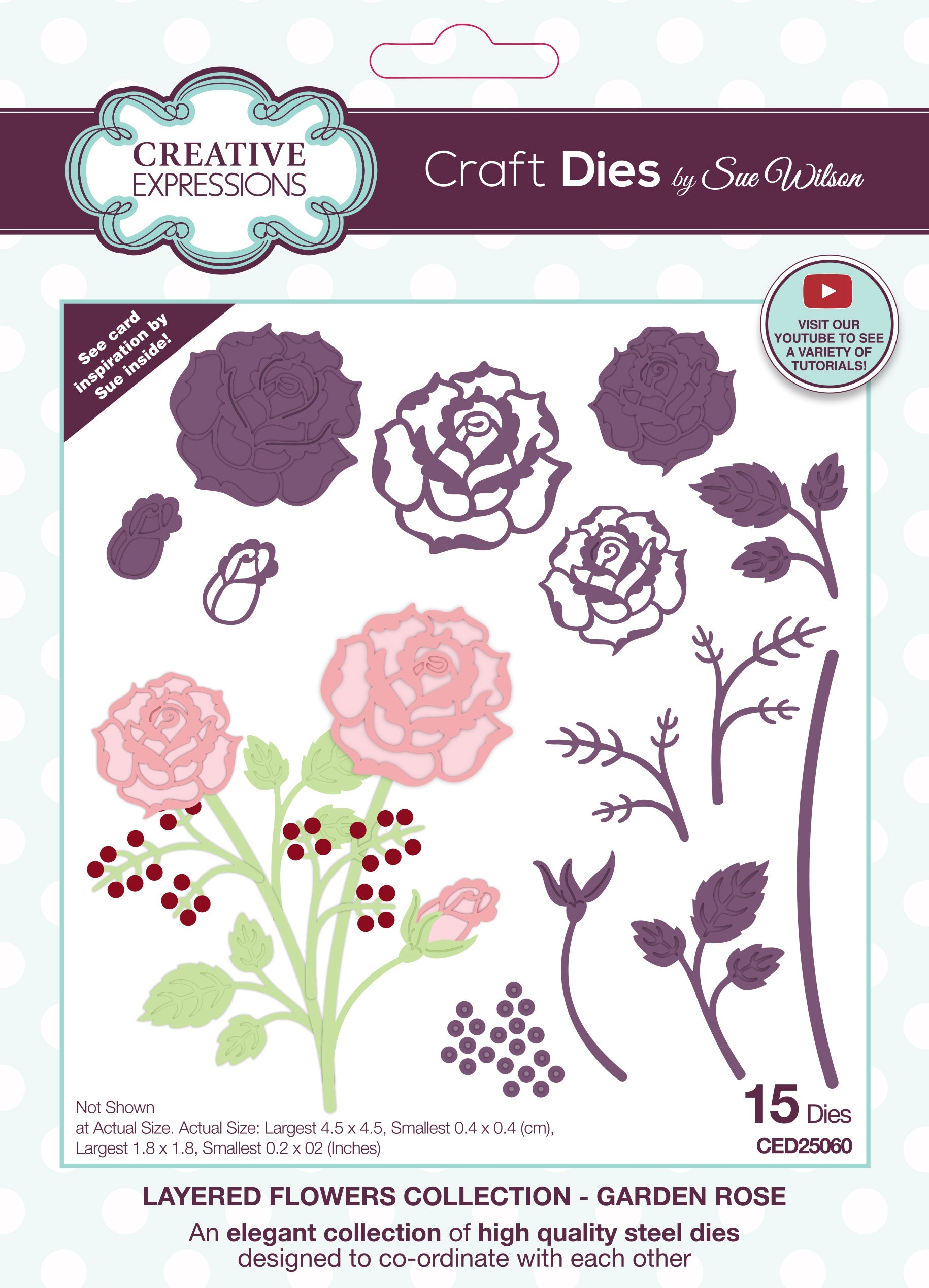 Creative Expressions Sue Wilson Layered Flowers Collection Garden Rose Craft Die