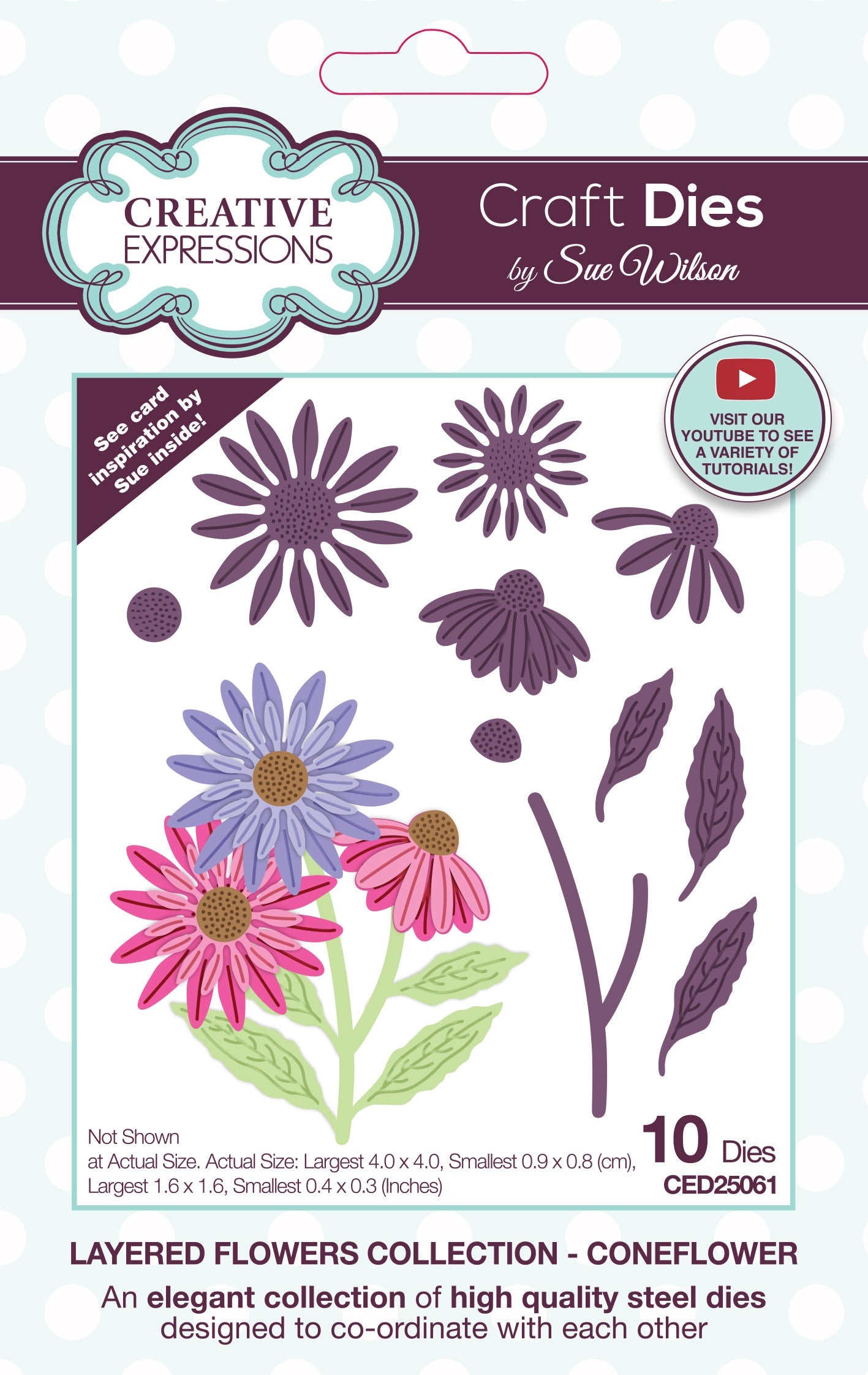 Creative Expressions Sue Wilson Layered Flowers Collection Coneflower Craft Die