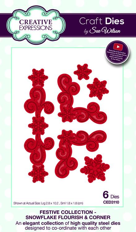 Festive Collection Snowflake Flourish & Corner