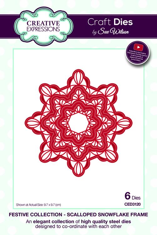 Festive Collection Scalloped Snowflake Frame Die