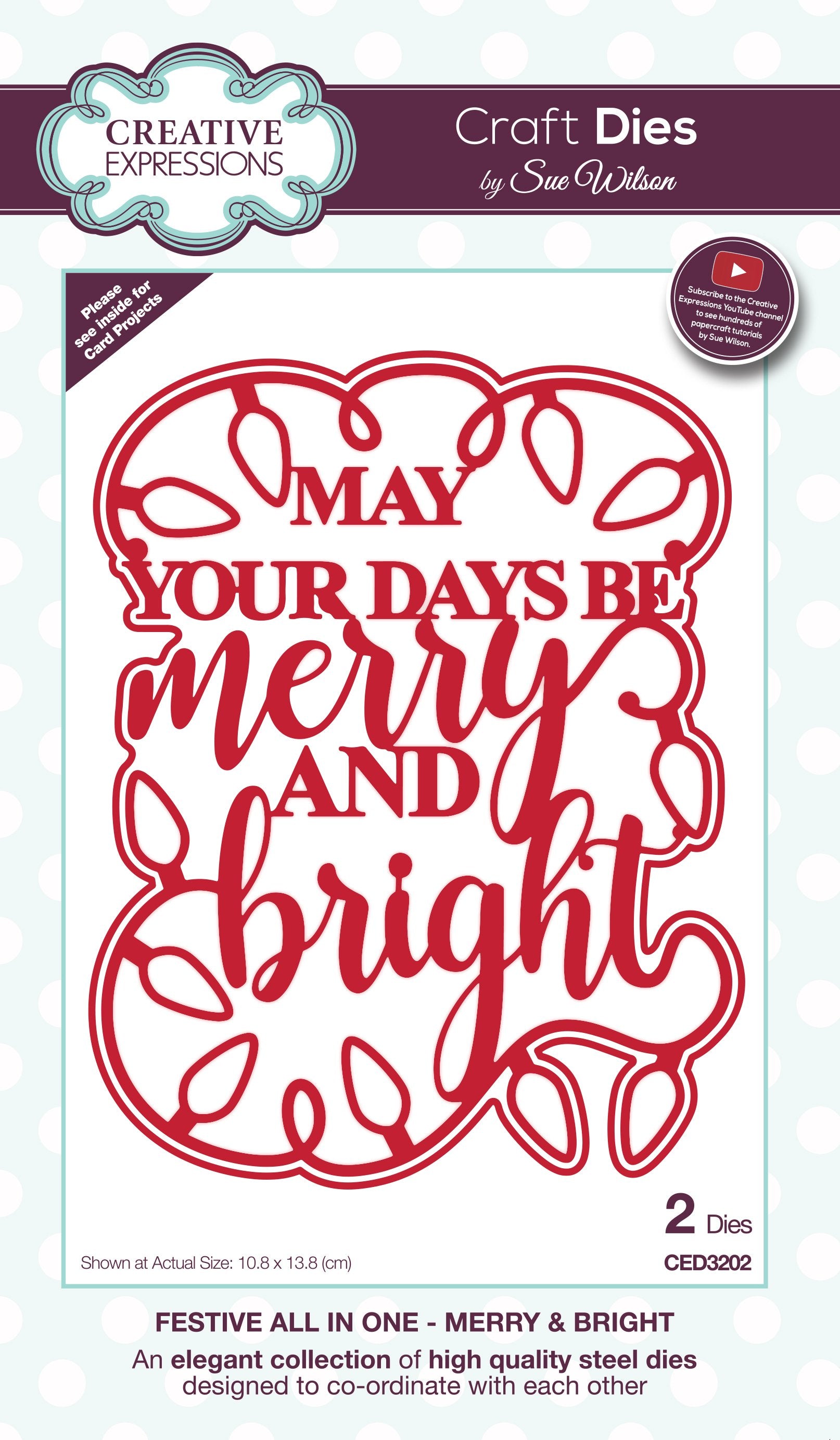 Dies by Sue Wilson Festive Merry & Bright