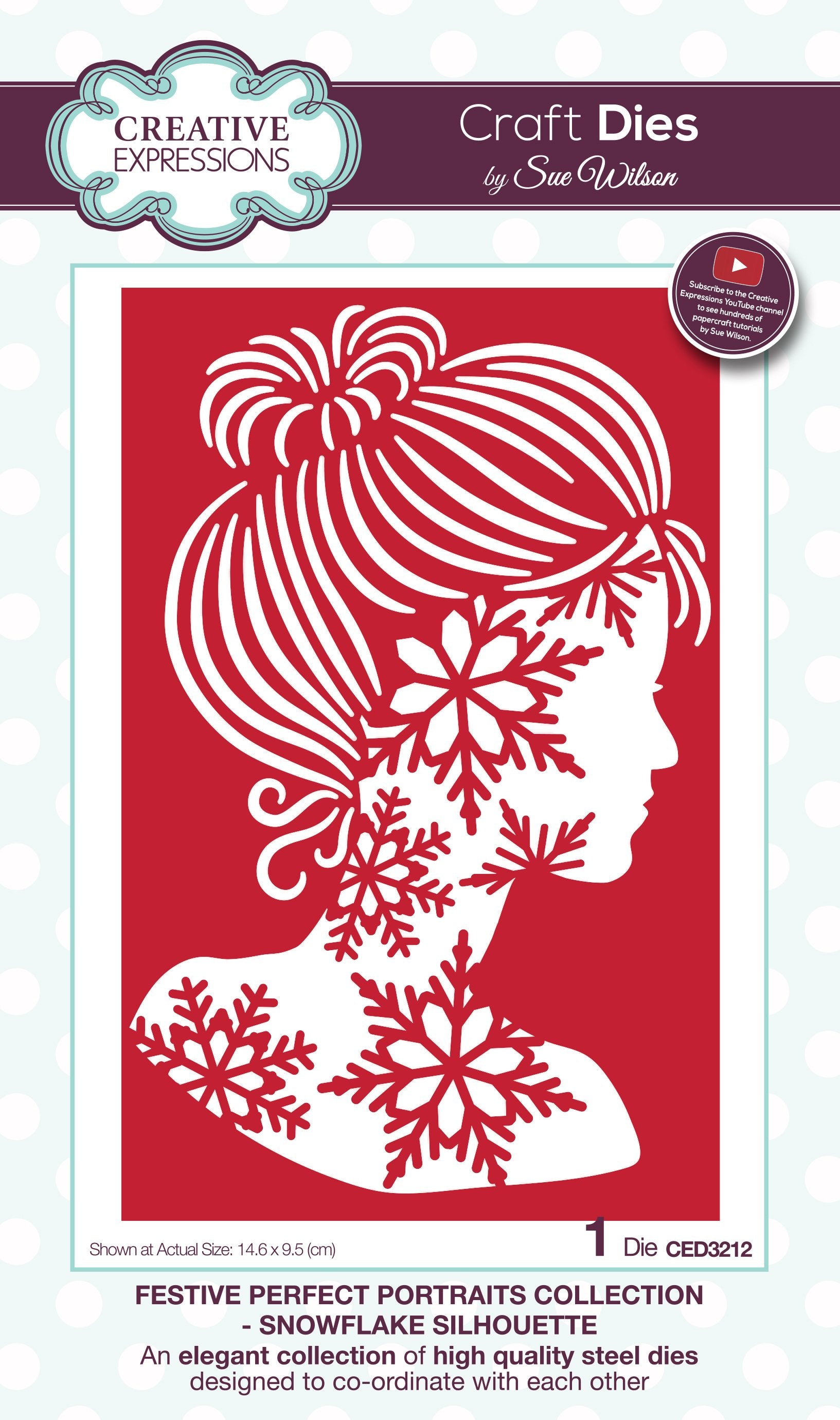 Dies by Sue Wilson Festive Perfect Portraits Snowflake Silhouette