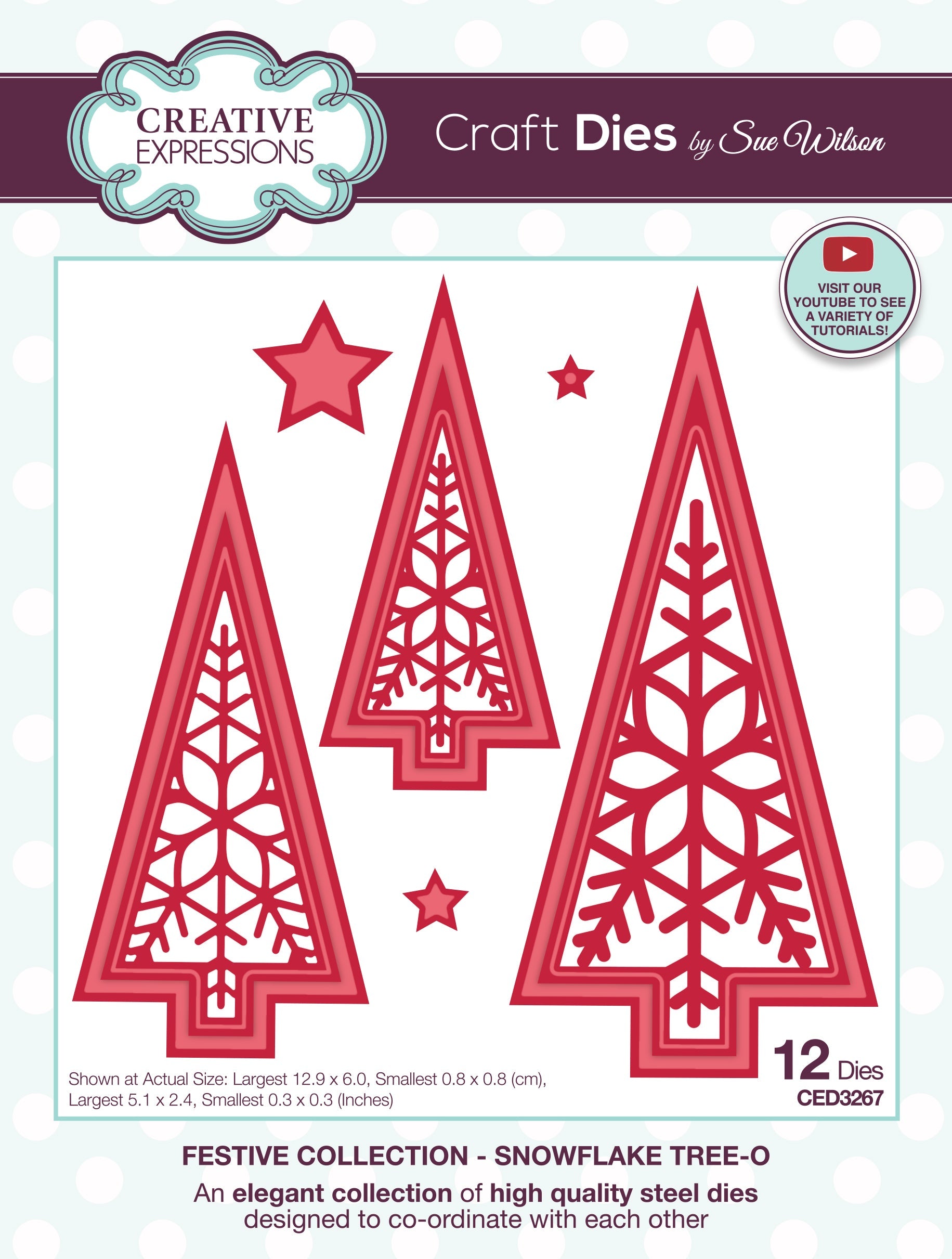 Creative Expressions Sue Wilson Snowflake Tree-O Craft Die